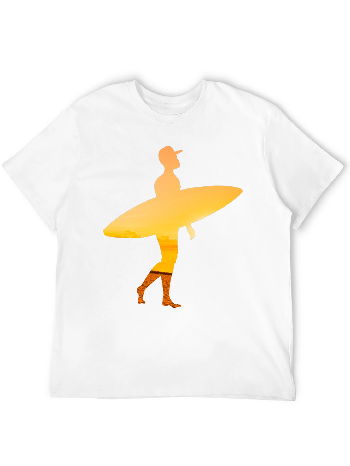 Black Sunset Surfer Graphic Tee - Black Cotton T-Shirt view 12