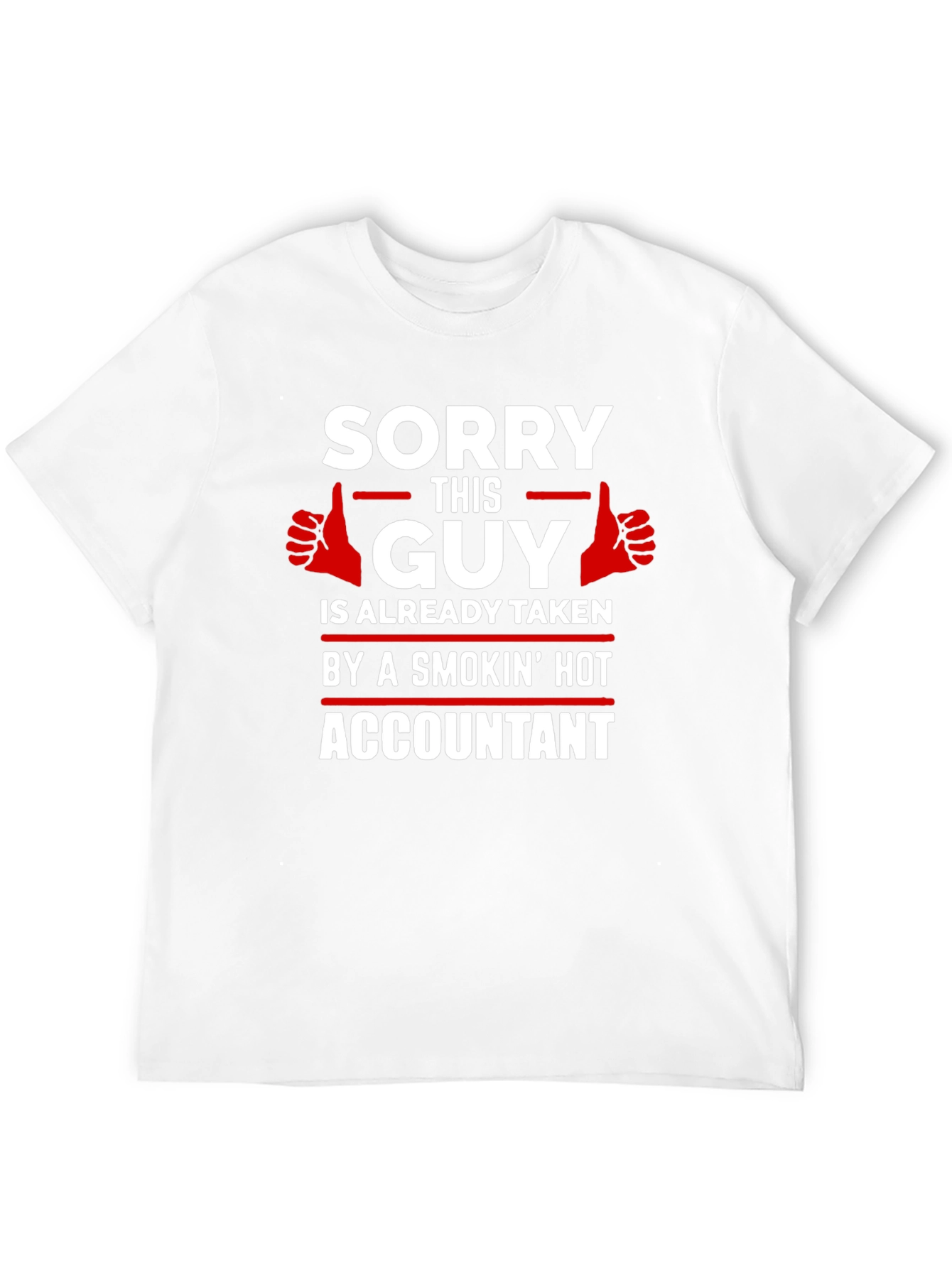 Black Funny Accountant T-Shirt: Sorry This Guy Is Taken view 12