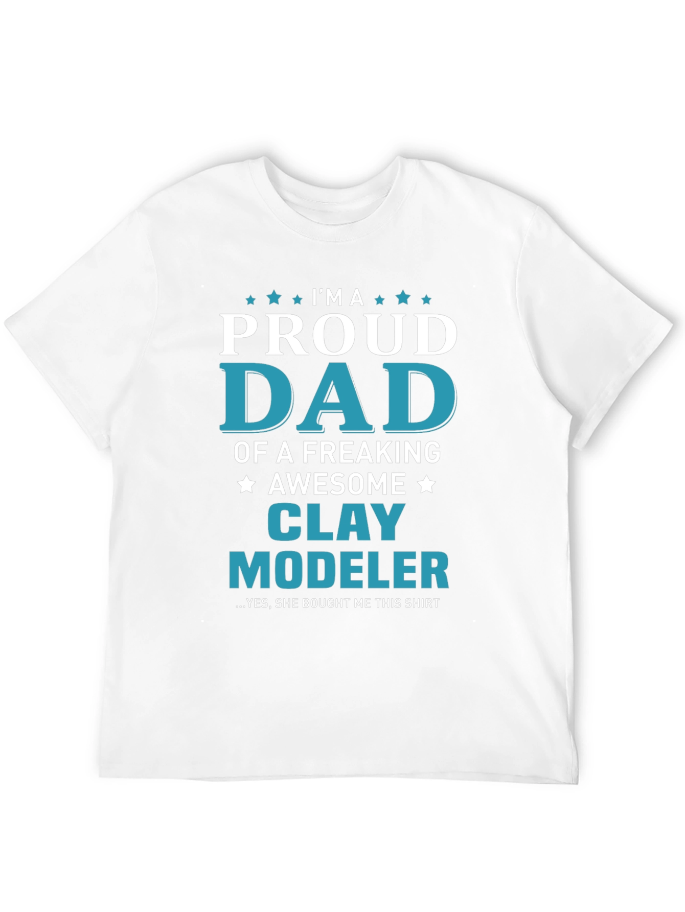 Black Proud Dad Clay Modeler Graphic Tee view 12