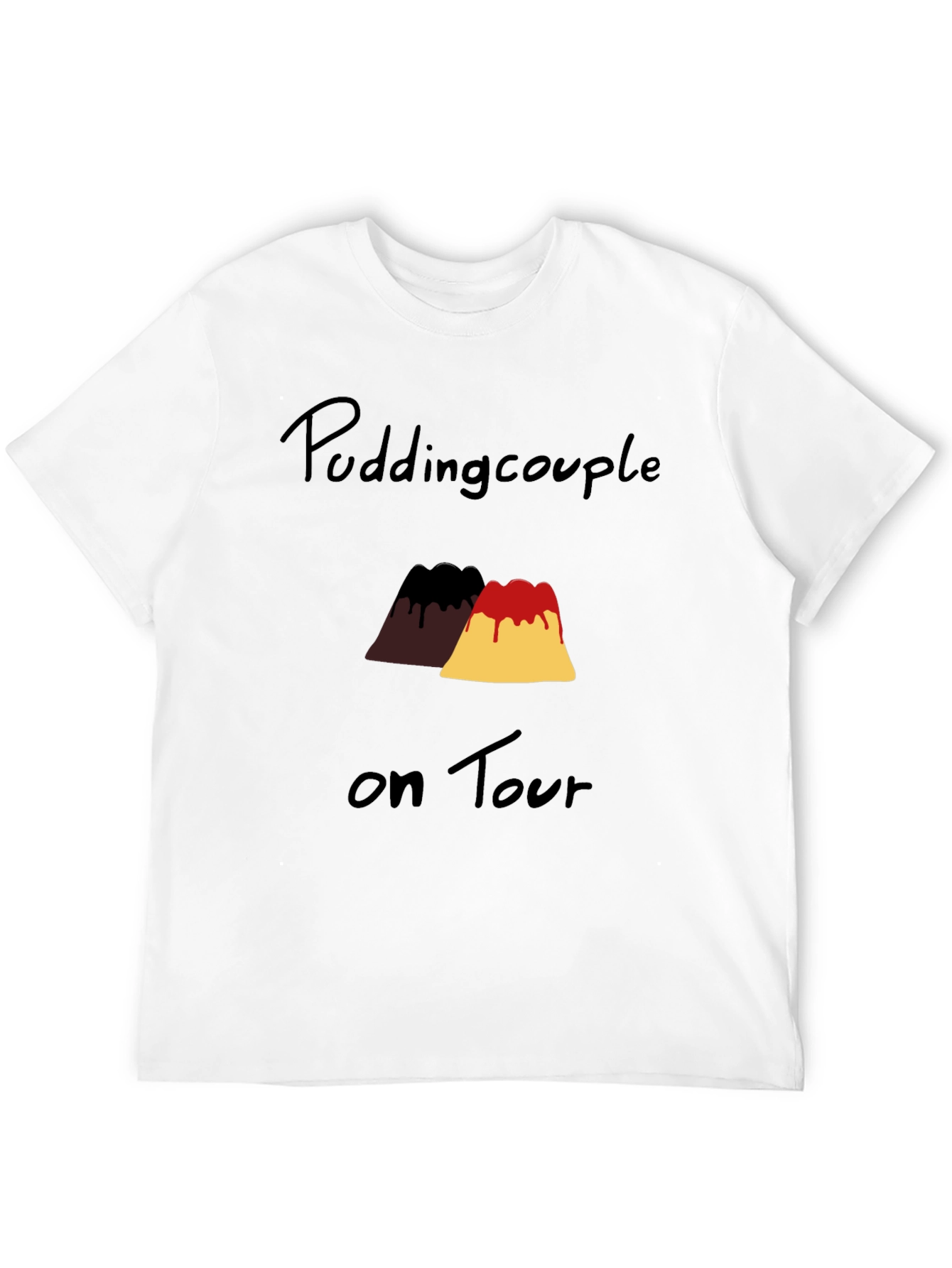 Black Pudding Couple on Tour Black Graphic T-Shirt view 12