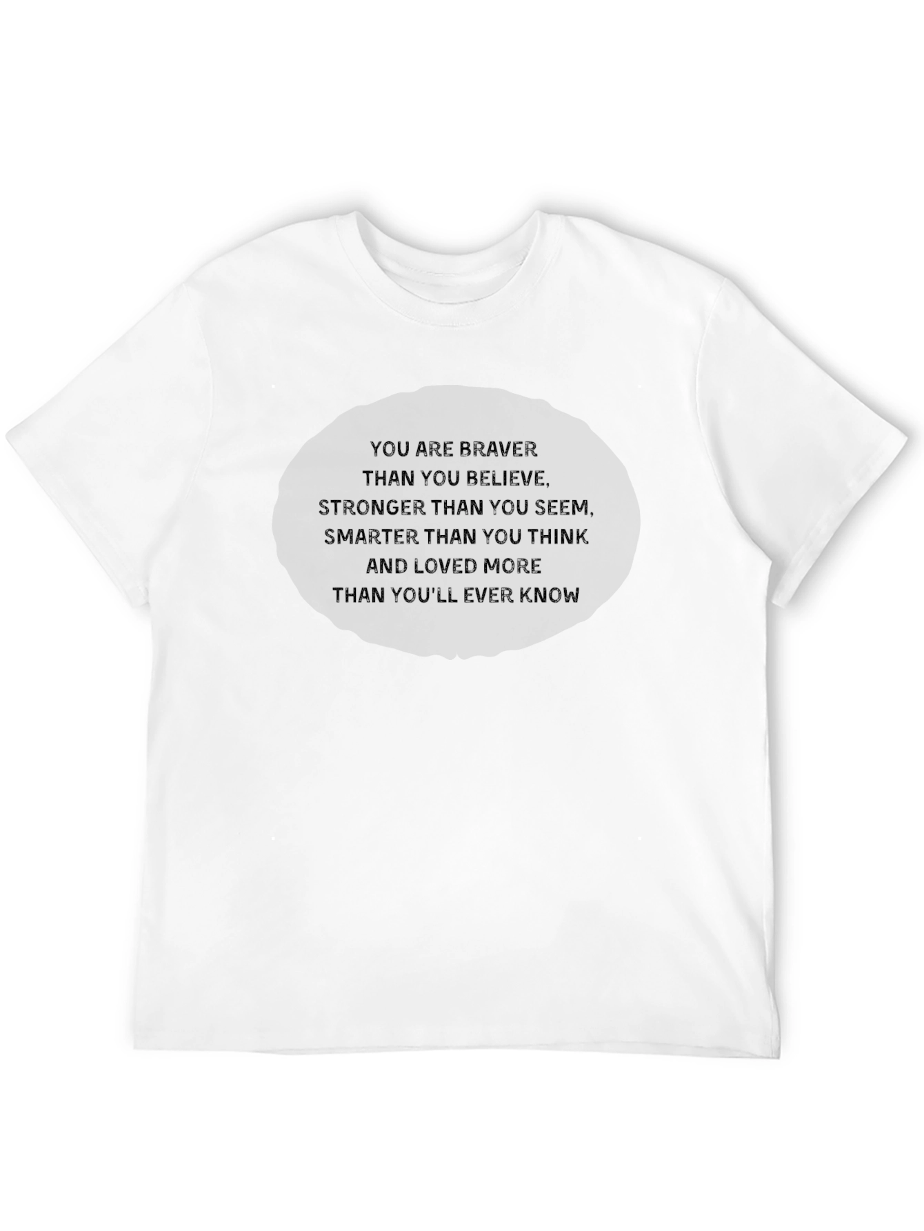 Black Inspirational Quote Tee - Braver, Stronger, Smarter view 12