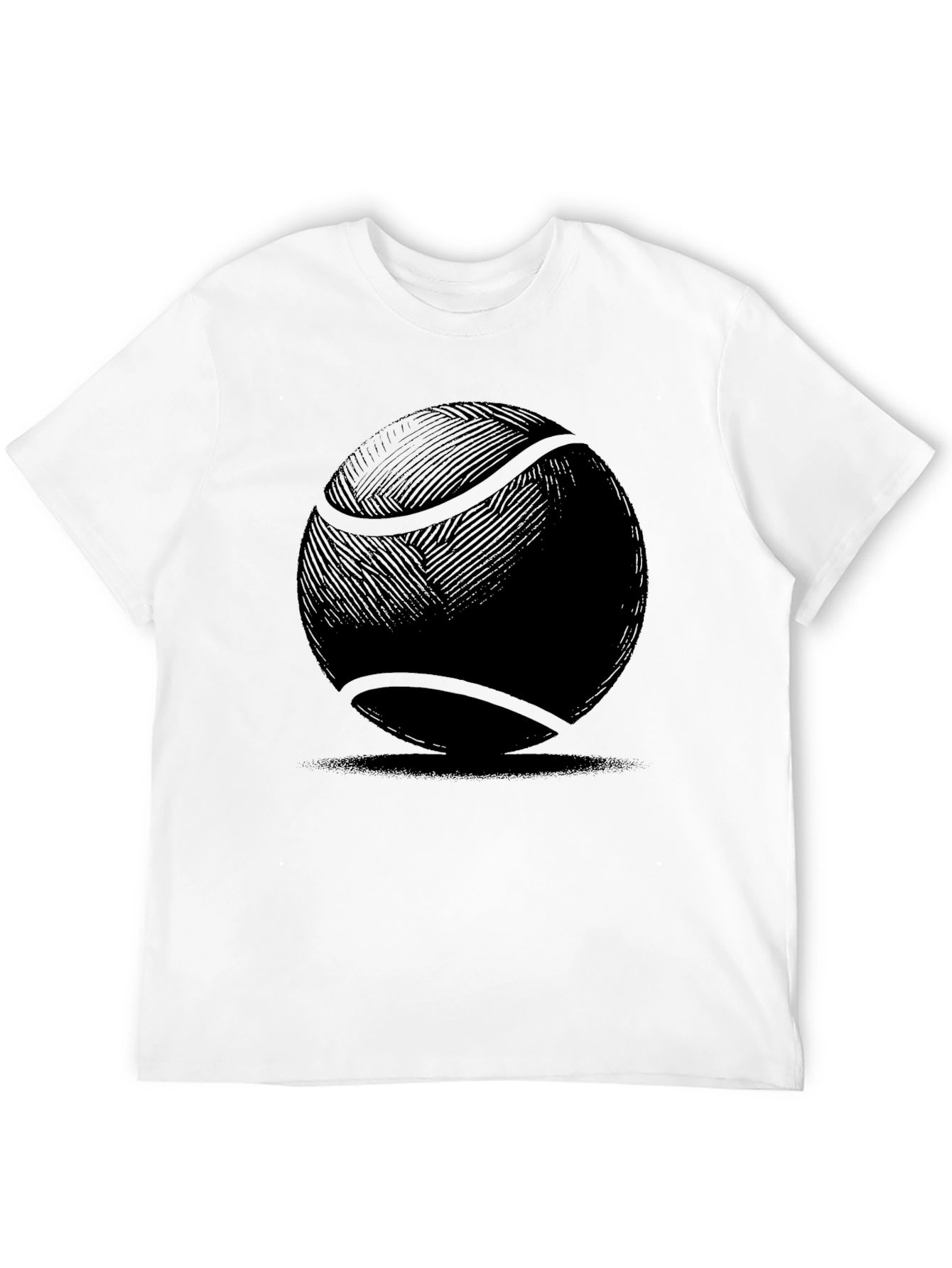 Black Tennis Ball Graphic Tee - Unique Sportswear view 12