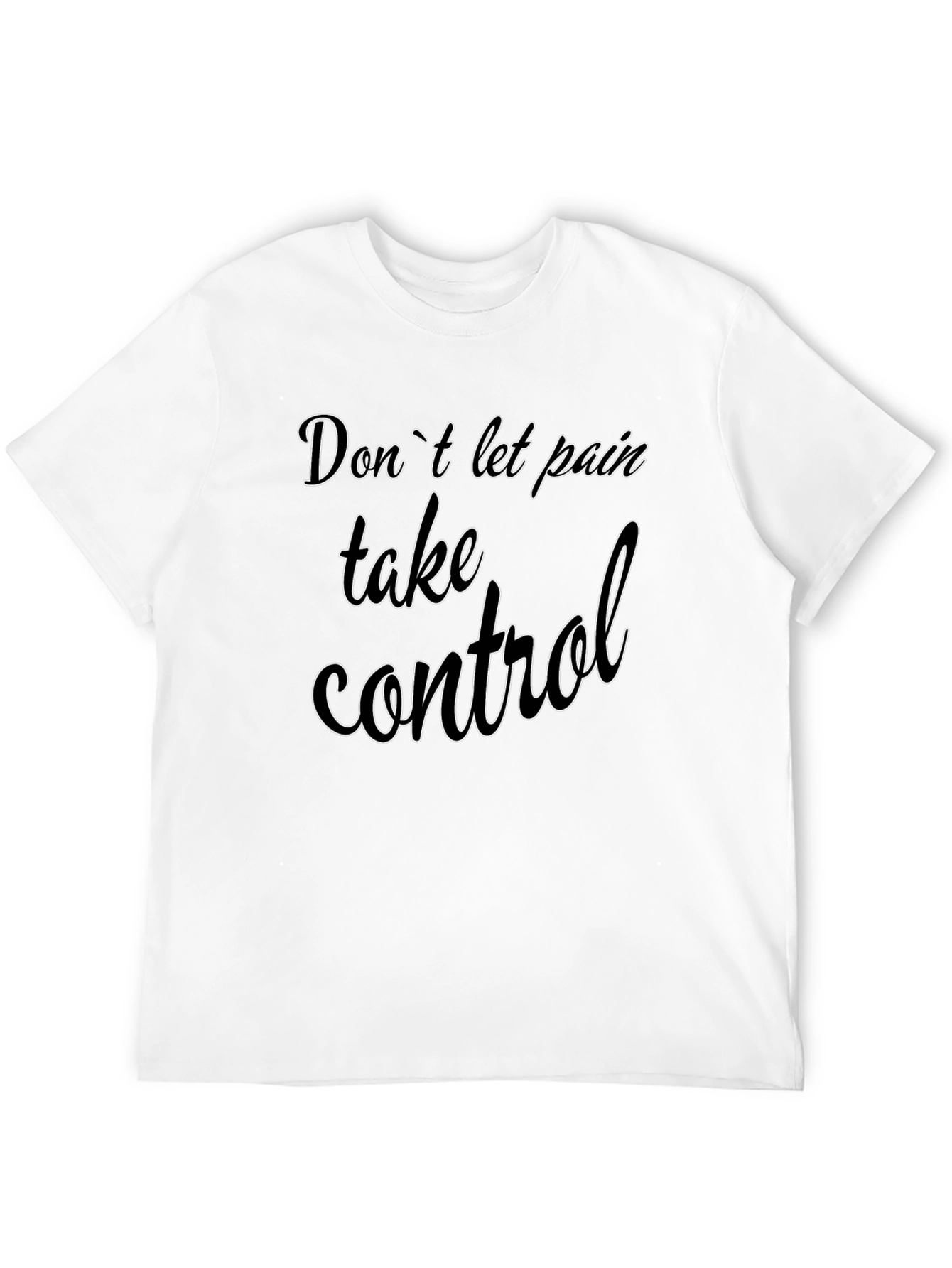 Black Inspirational Graphic Tee - Don't Let Pain Control view 12