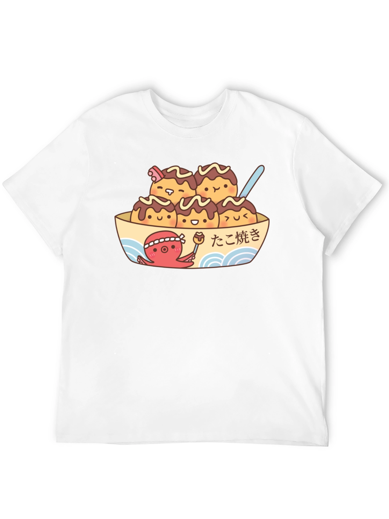 Black Cute Takoyaki T-Shirt - Japanese Foodie Apparel view 12