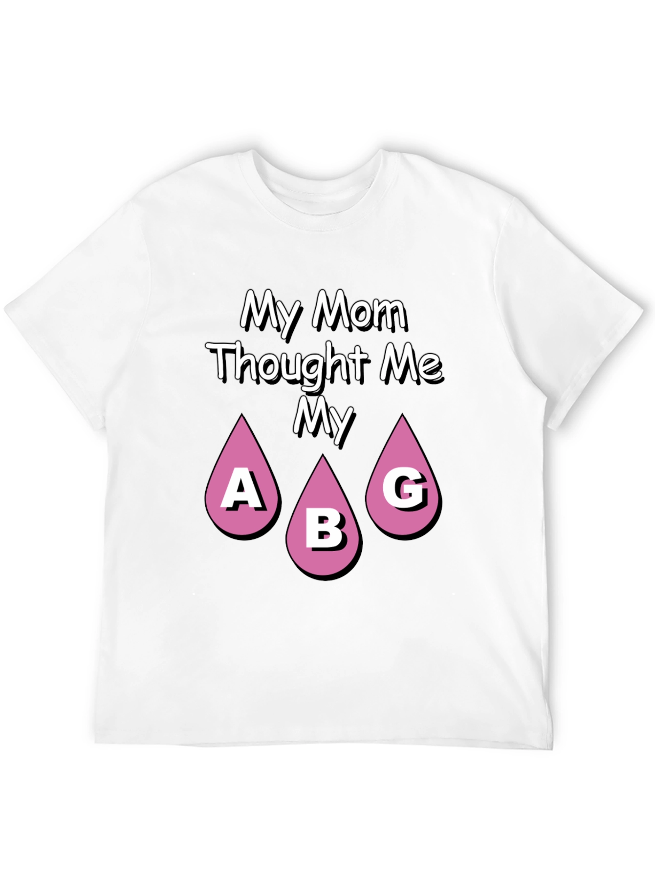 Black Funny Mom ABG T-Shirt - Novelty Graphic Tee view 12