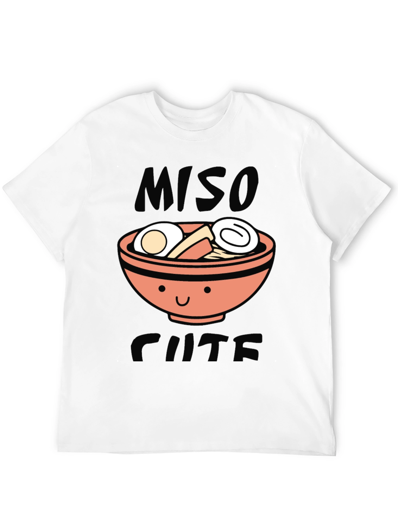 Black Miso Cute Ramen Graphic T-Shirt - Black view 12