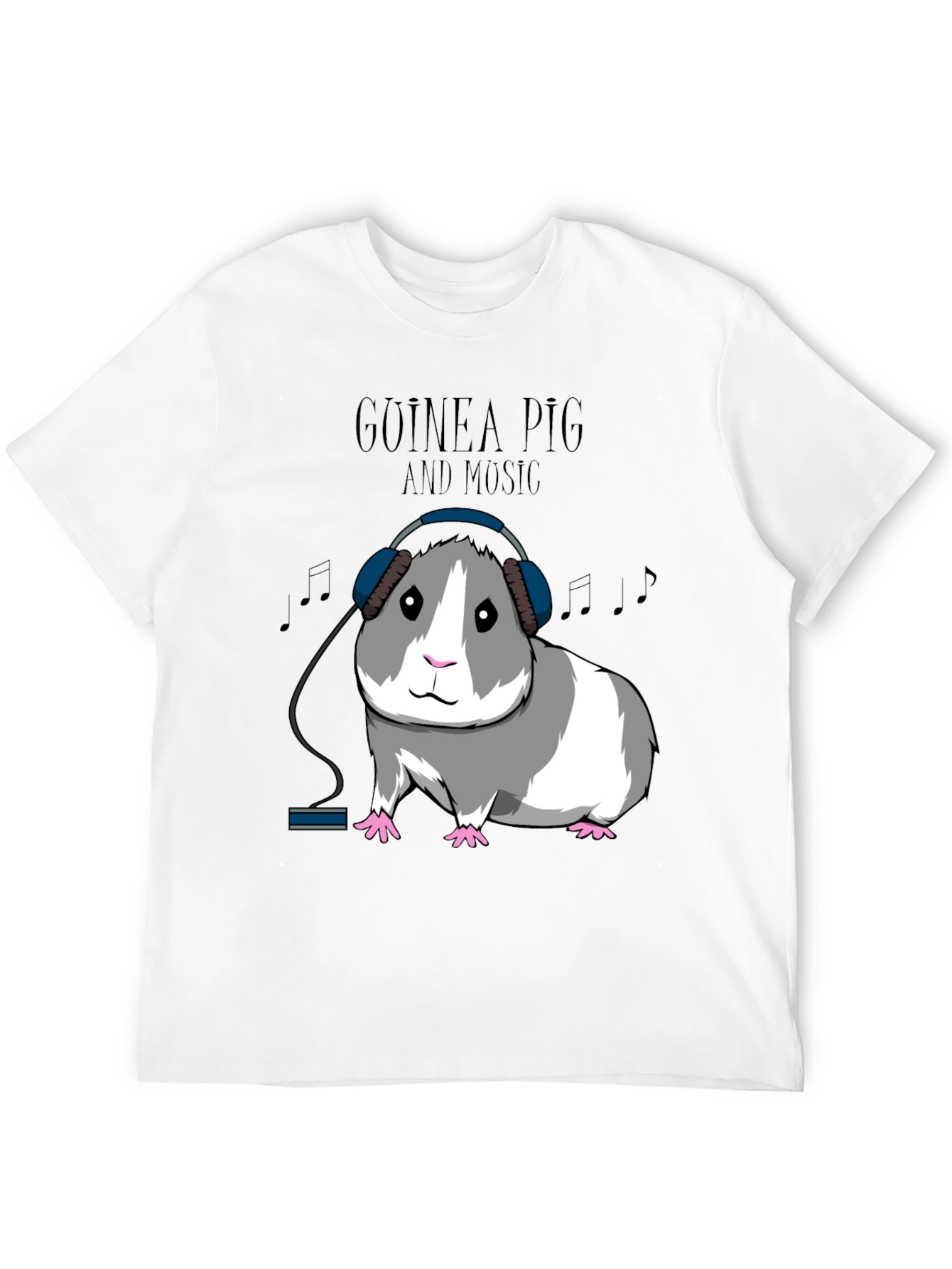 Black Guinea Pig Music T-Shirt view 12