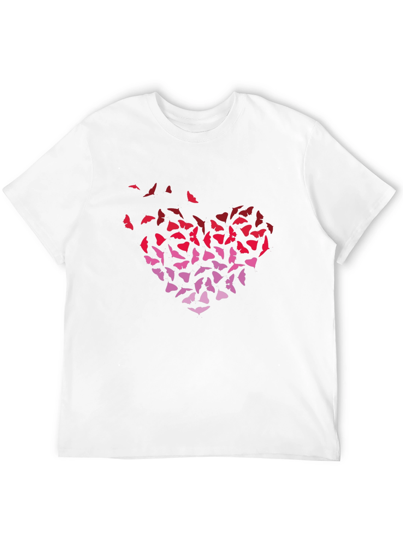 Black Butterfly Heart Graphic Tee - Stylish Men's Black T-Shirt view 12