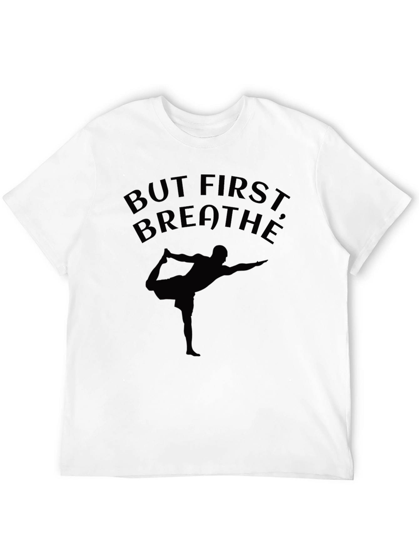 Black But First Breathe Yoga T-Shirt view 12