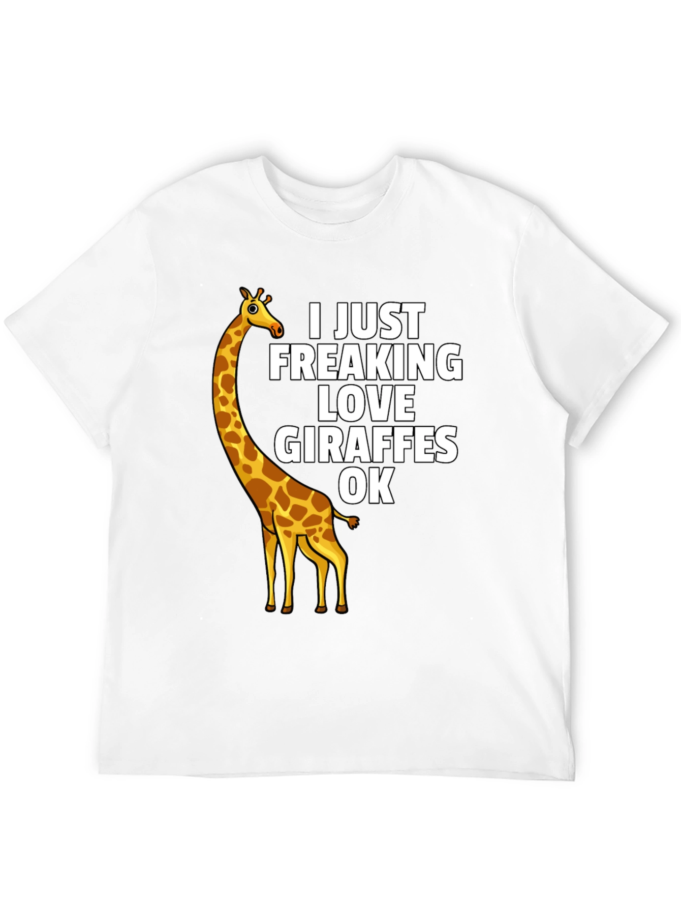 Black I Just Freaking Love Giraffes OK - Graphic T-Shirt view 12