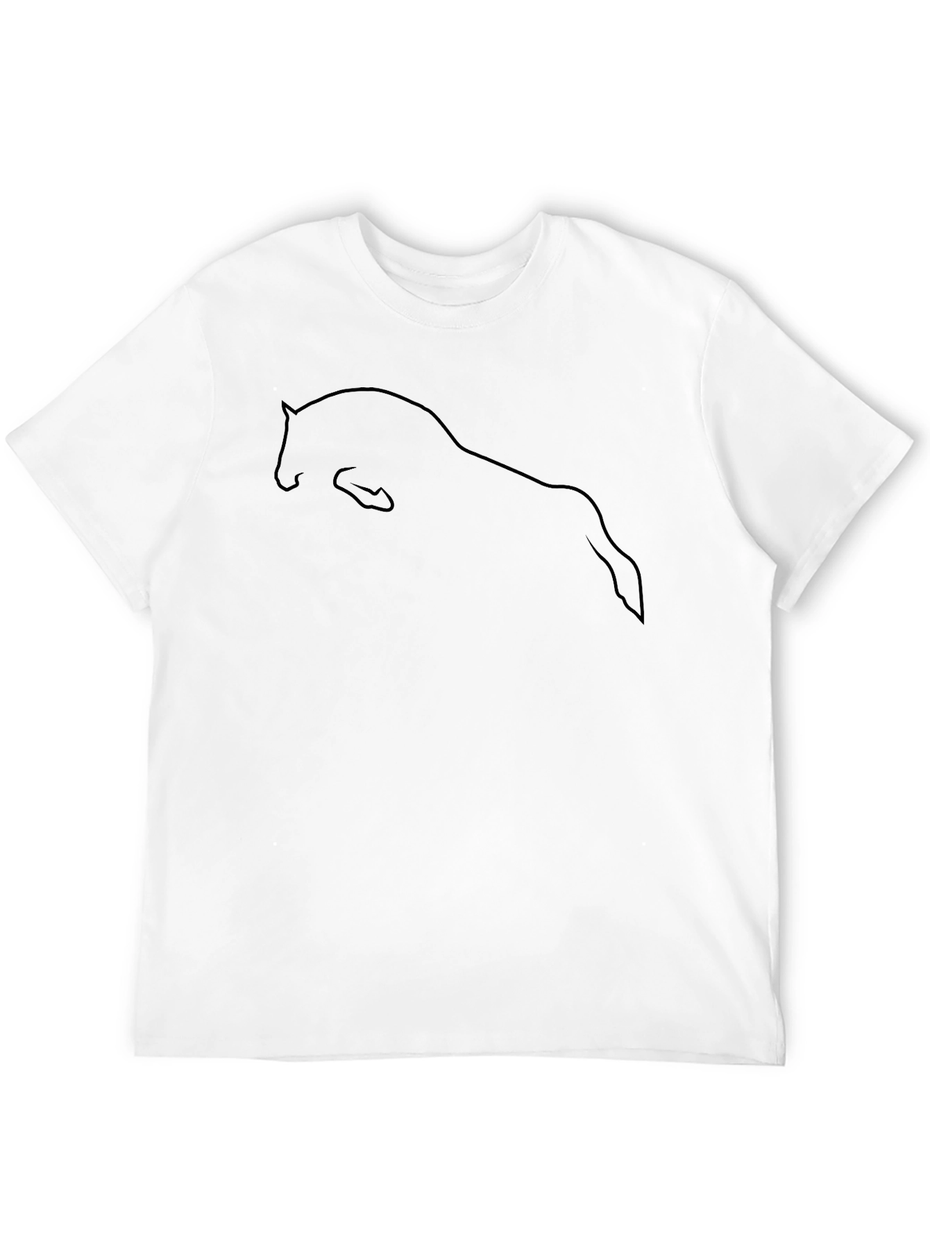 Black Black Horse Outline Graphic Tee view 12