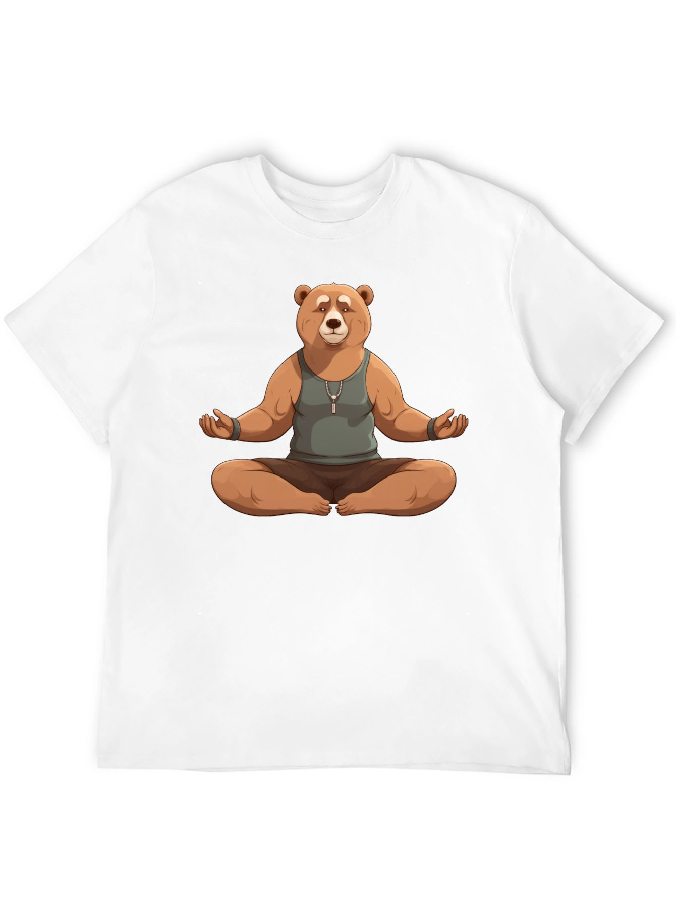 Black Meditating Bear Graphic Tee view 12