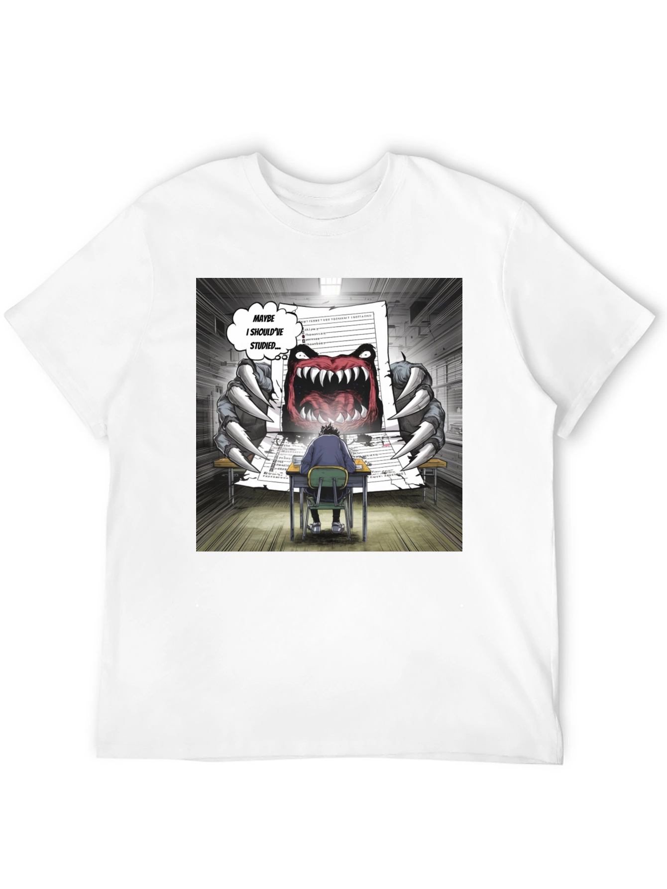 Black Monster Test T-Shirt - Study Humor Tee view 12