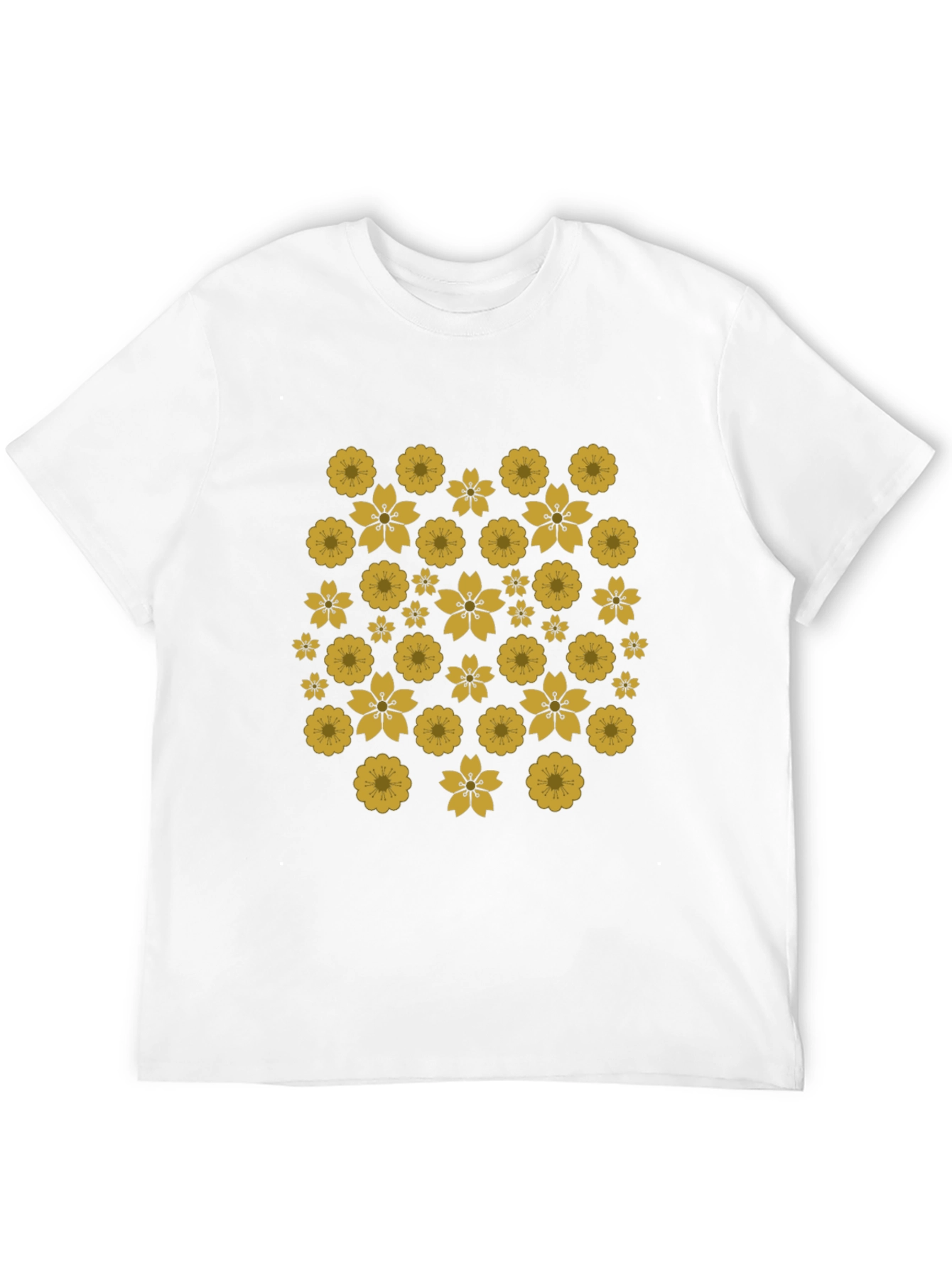 Black Floral Print Black T-Shirt view 12