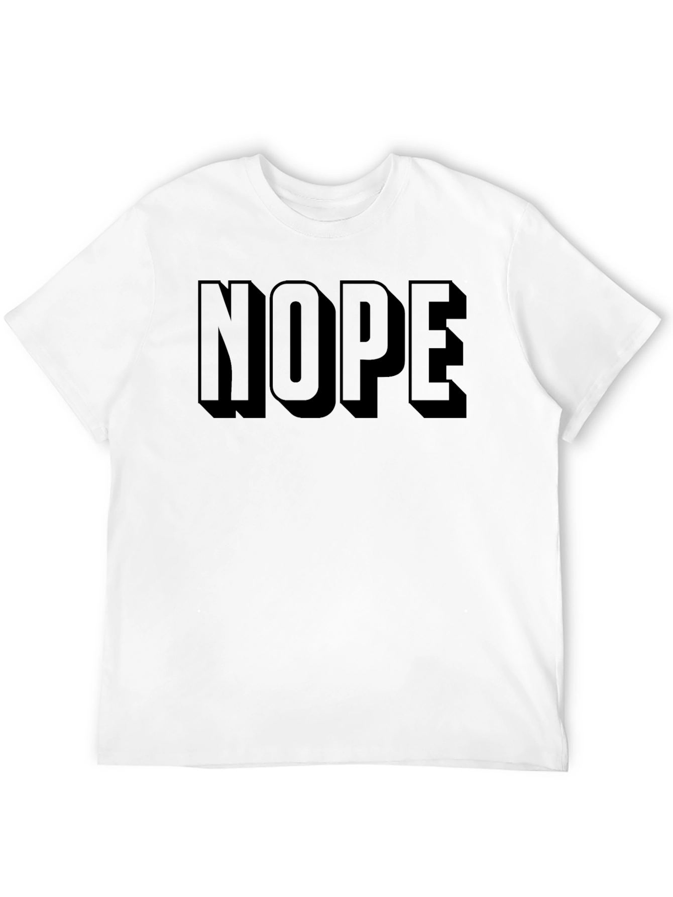 Black Nope Graphic Tee - Men's Black T-Shirt view 12