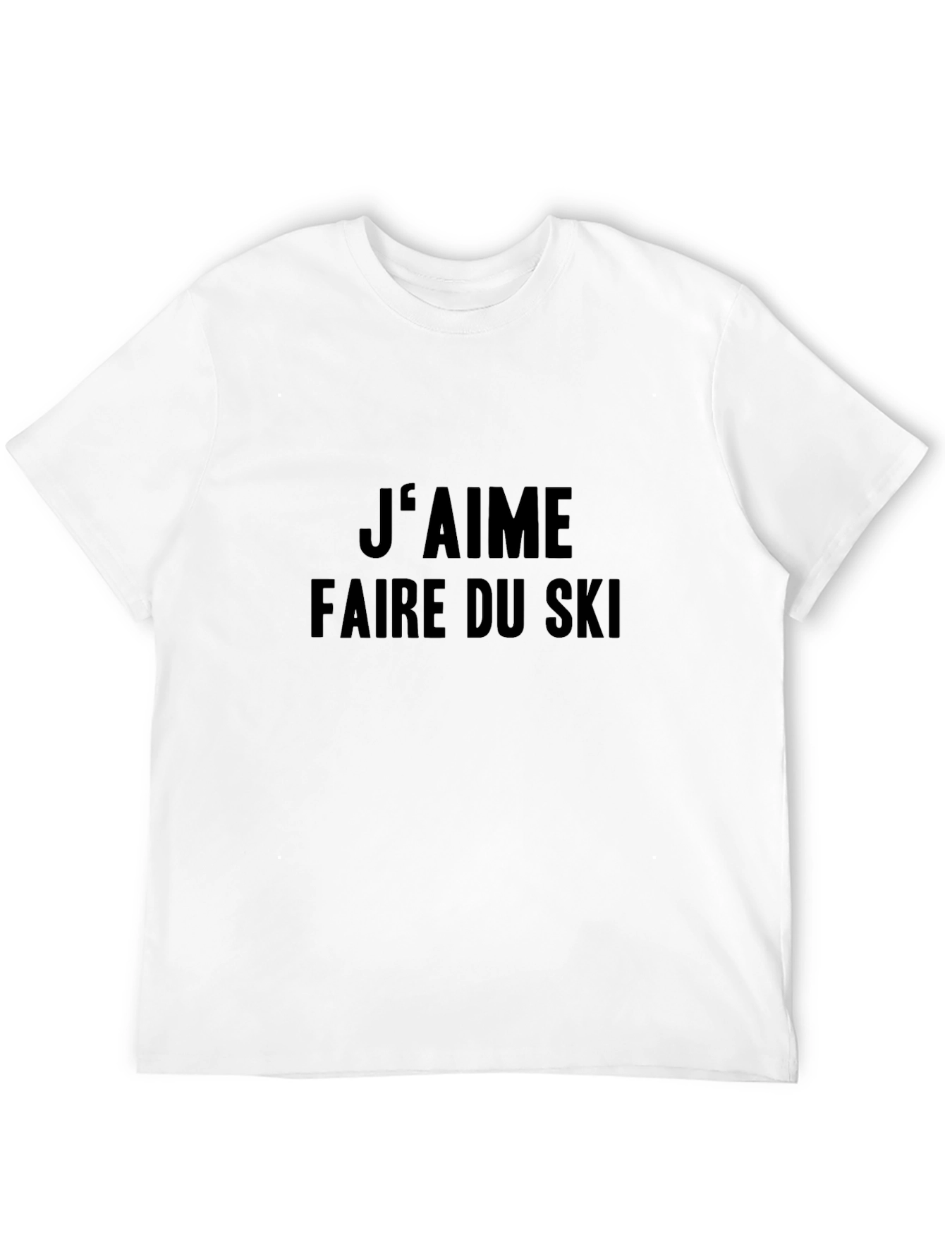 Black J'aime Faire du Ski T-Shirt - Skiing Lover Tee view 12