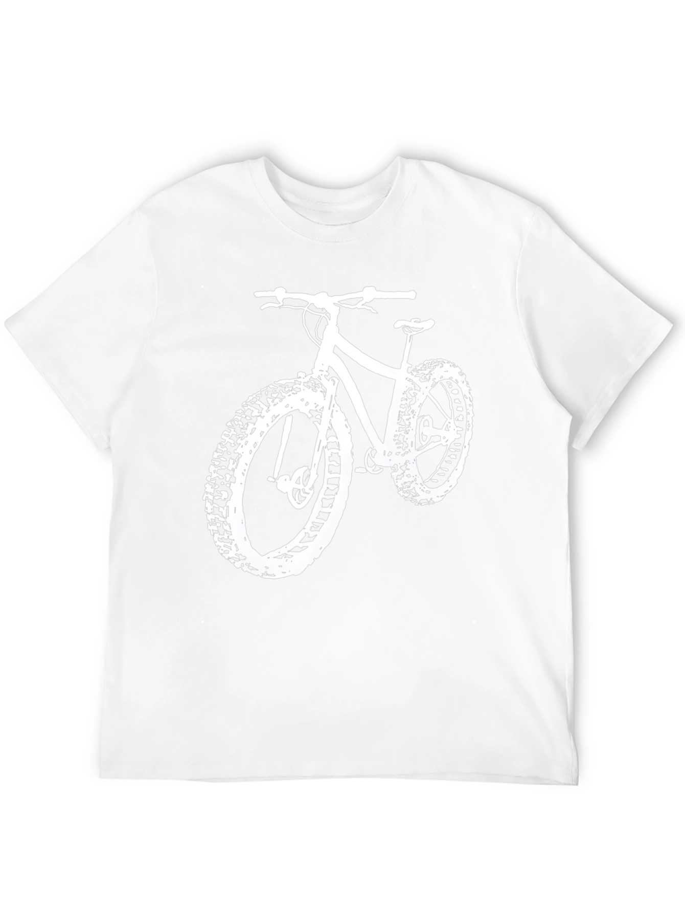 Black Fat Tire Bike T-Shirt - Black Cotton Blend Tee view 12