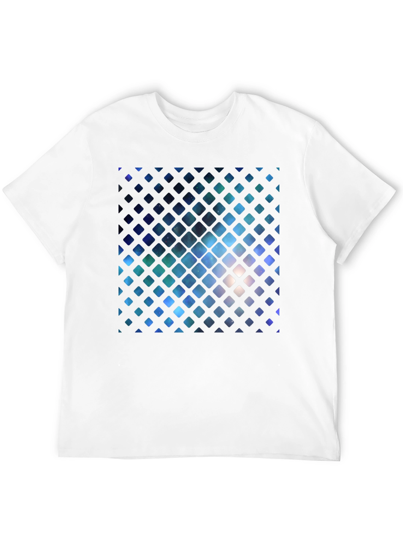 Black Galaxy Grid Graphic Tee view 12