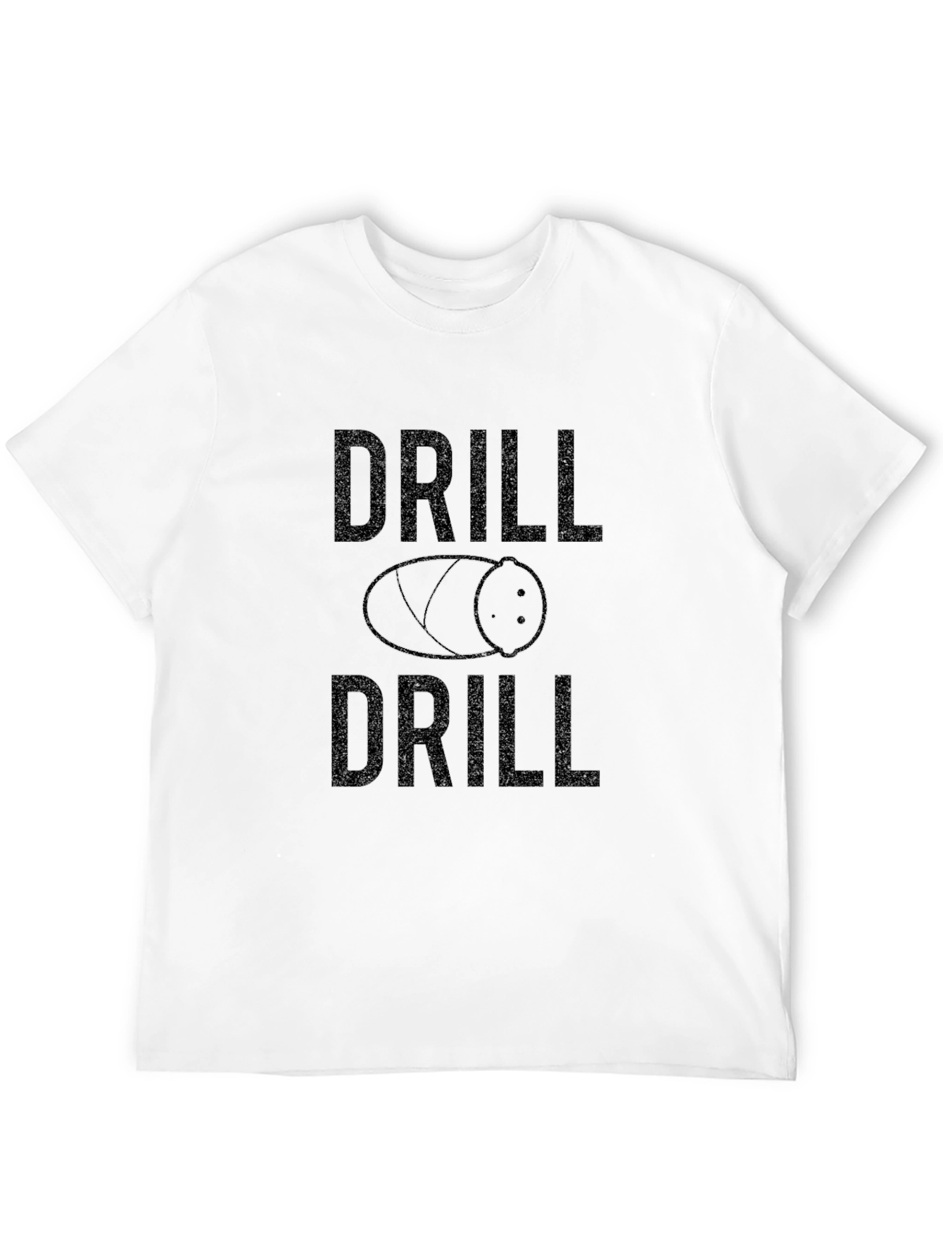 Black Drill Design Black Graphic T-Shirt view 12