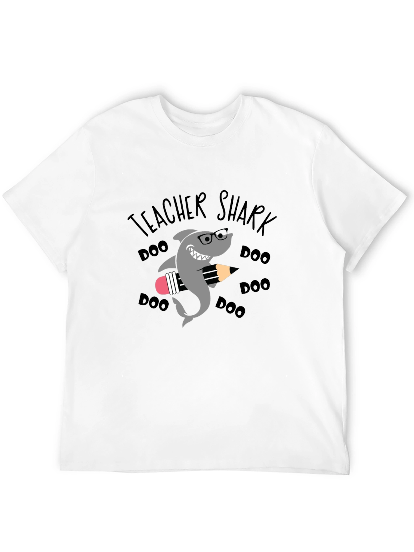 Black Teacher Shark Doo Doo Doo T-Shirt view 12
