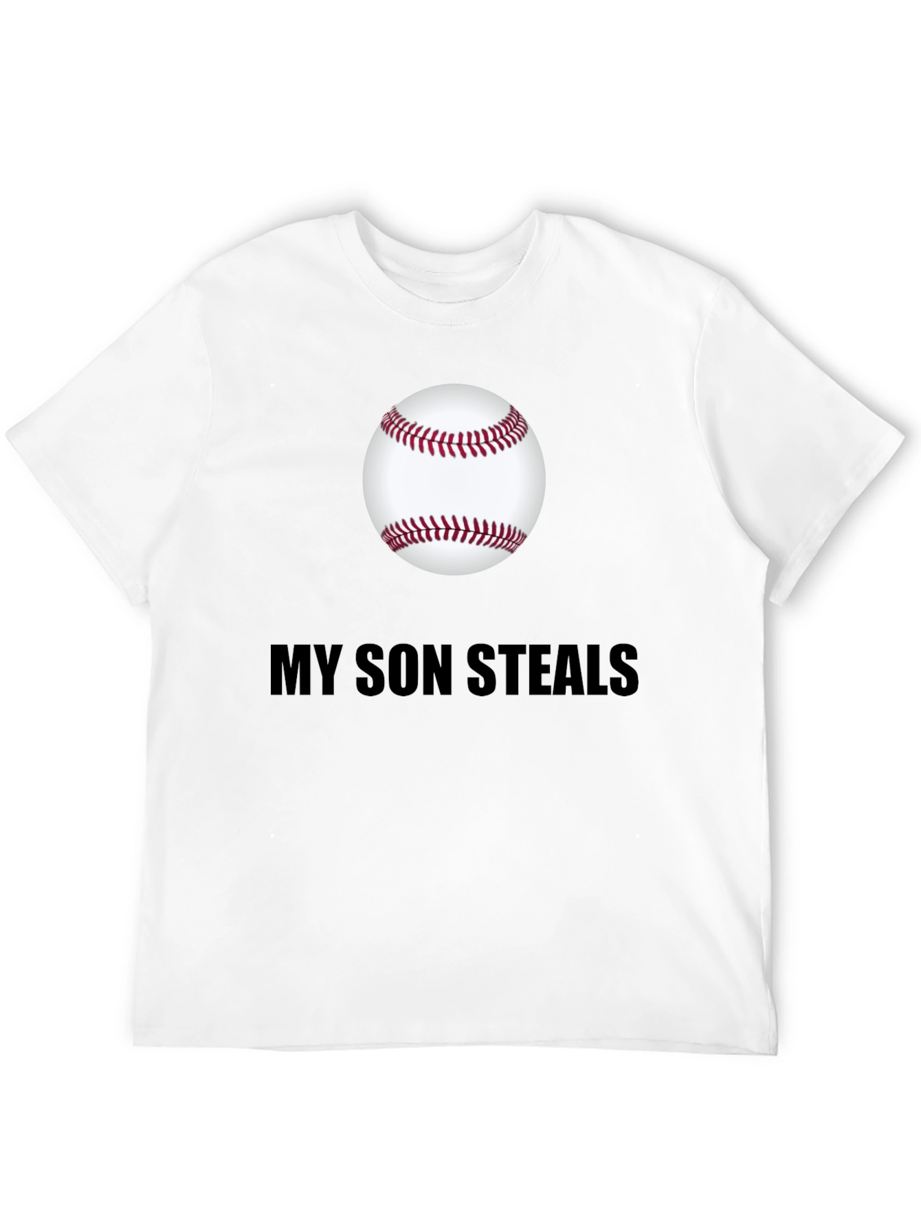 Black My Son Steals Baseball T-Shirt view 12
