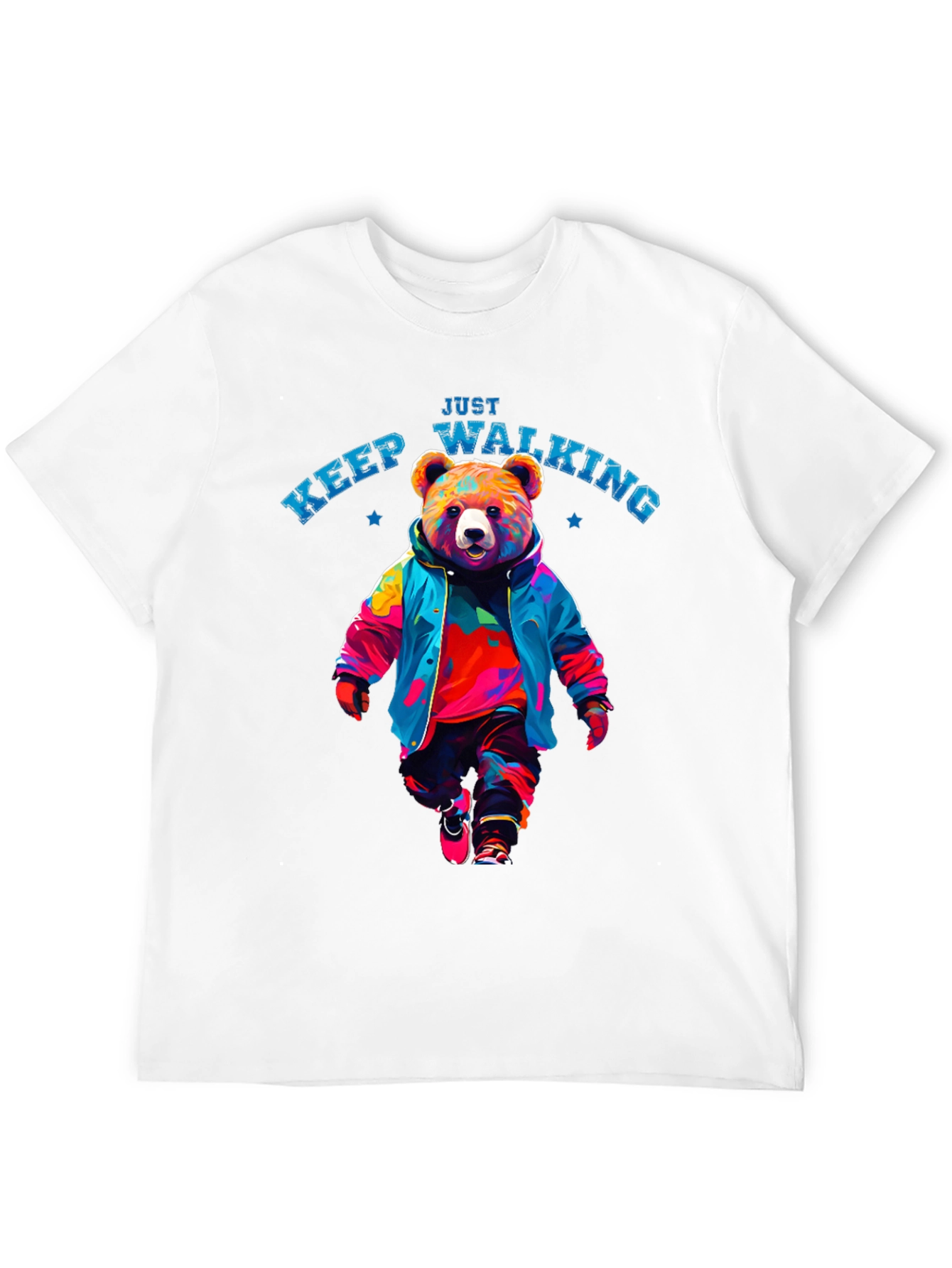 Black Just Keep Walking Bear T-Shirt view 12