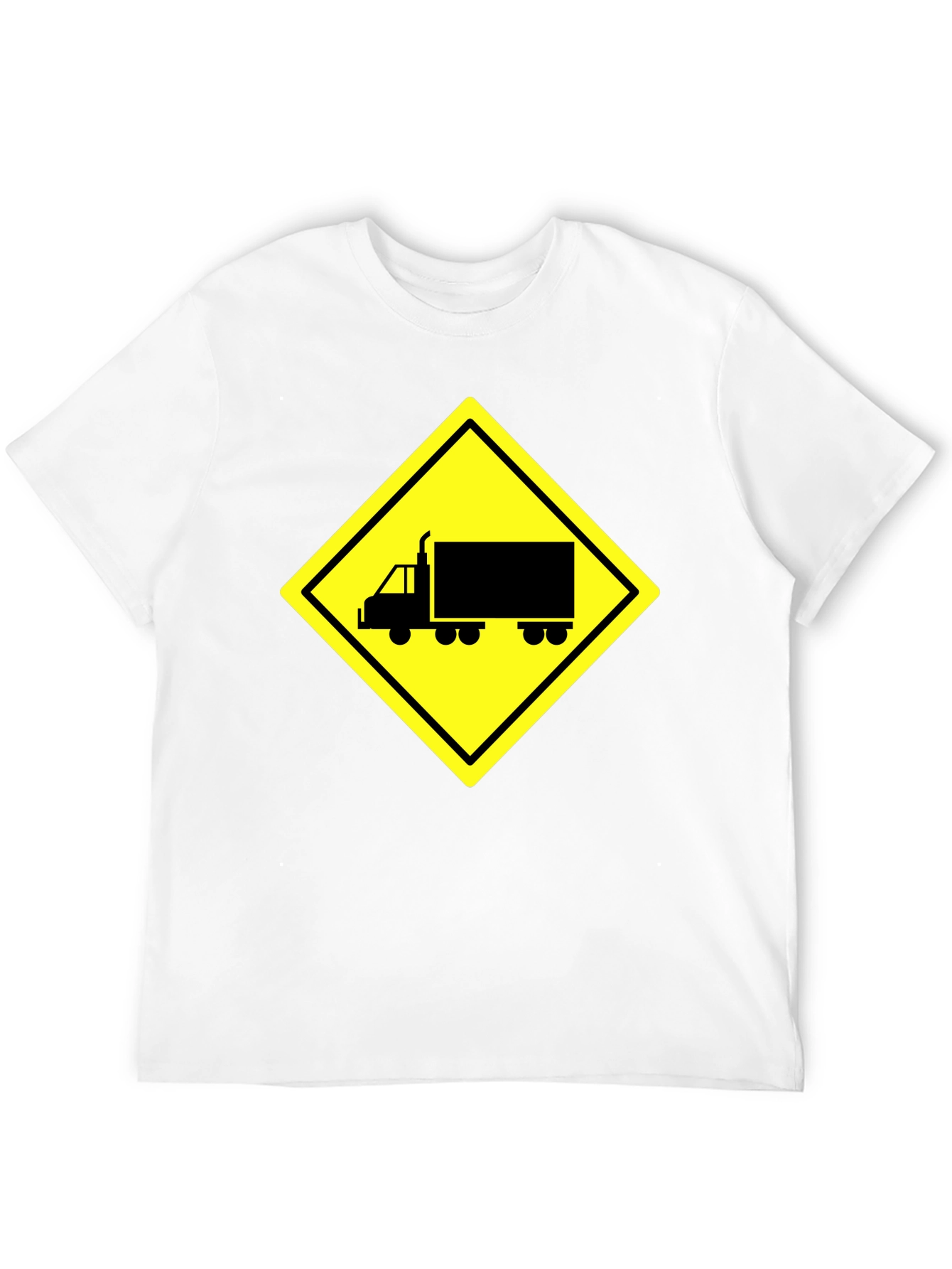 Black Truck Crossing Sign Graphic Tee - Black view 12