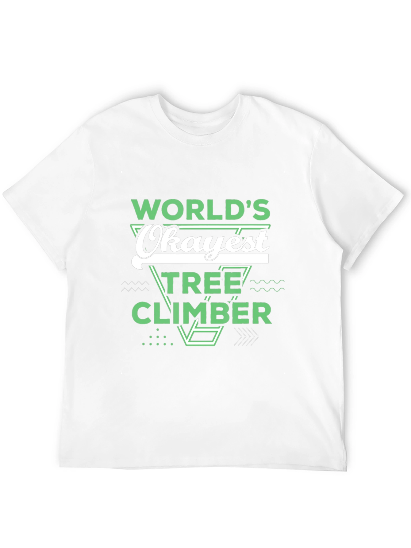 Black World's Okayest Tree Climber Black T-Shirt view 12