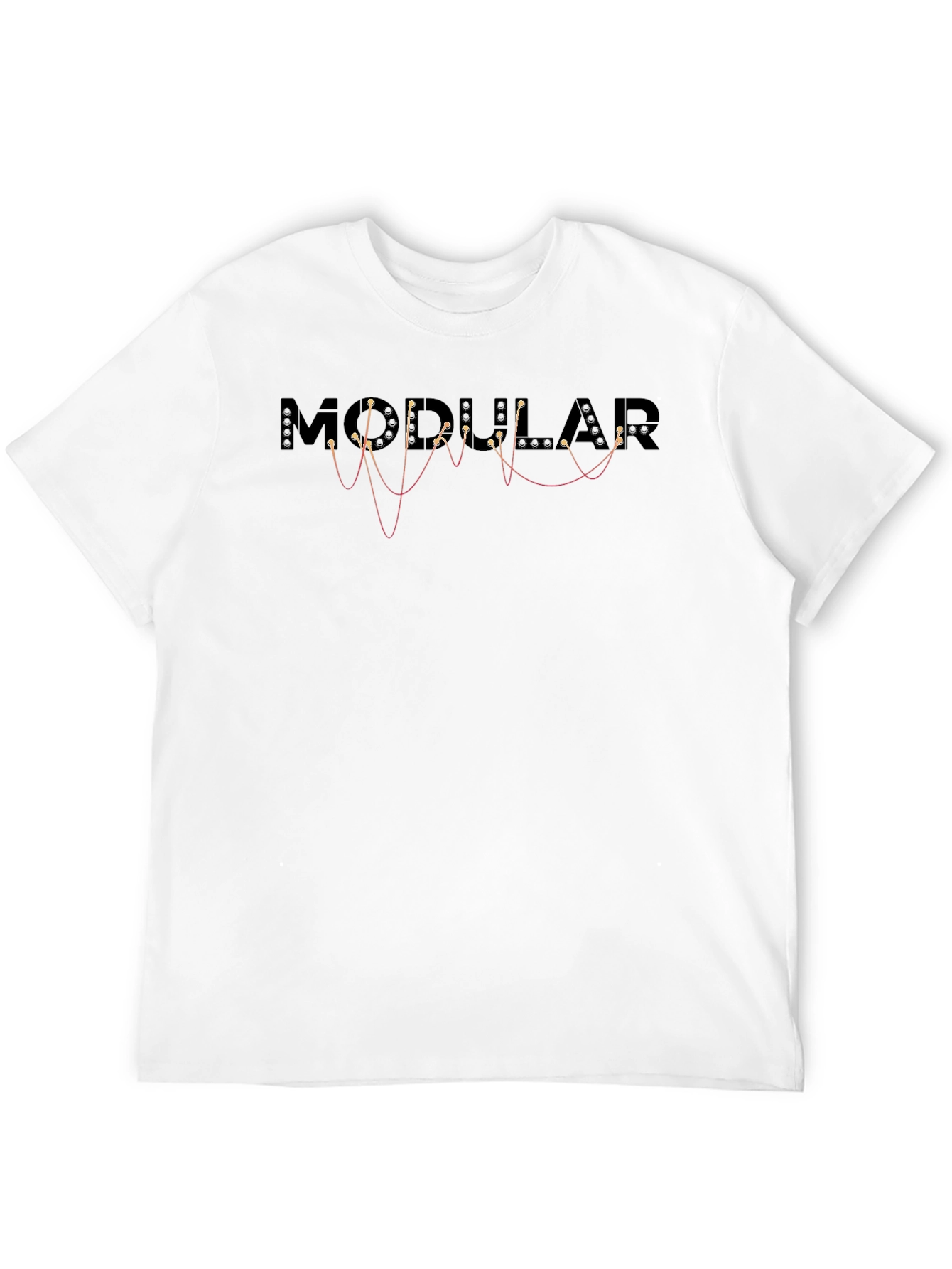 Black Modular Synth T-Shirt - Unique Electronic Music Design view 12