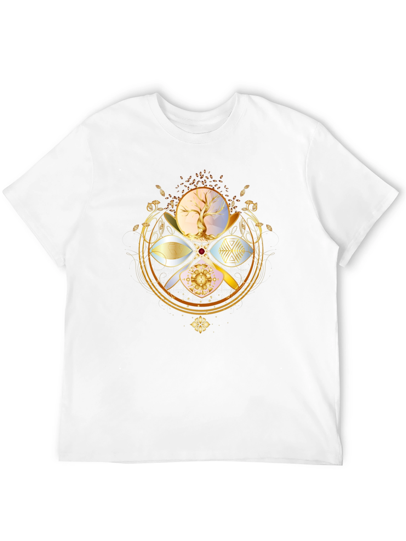 Black Esoteric Tree of Life Graphic Tee - Black view 12