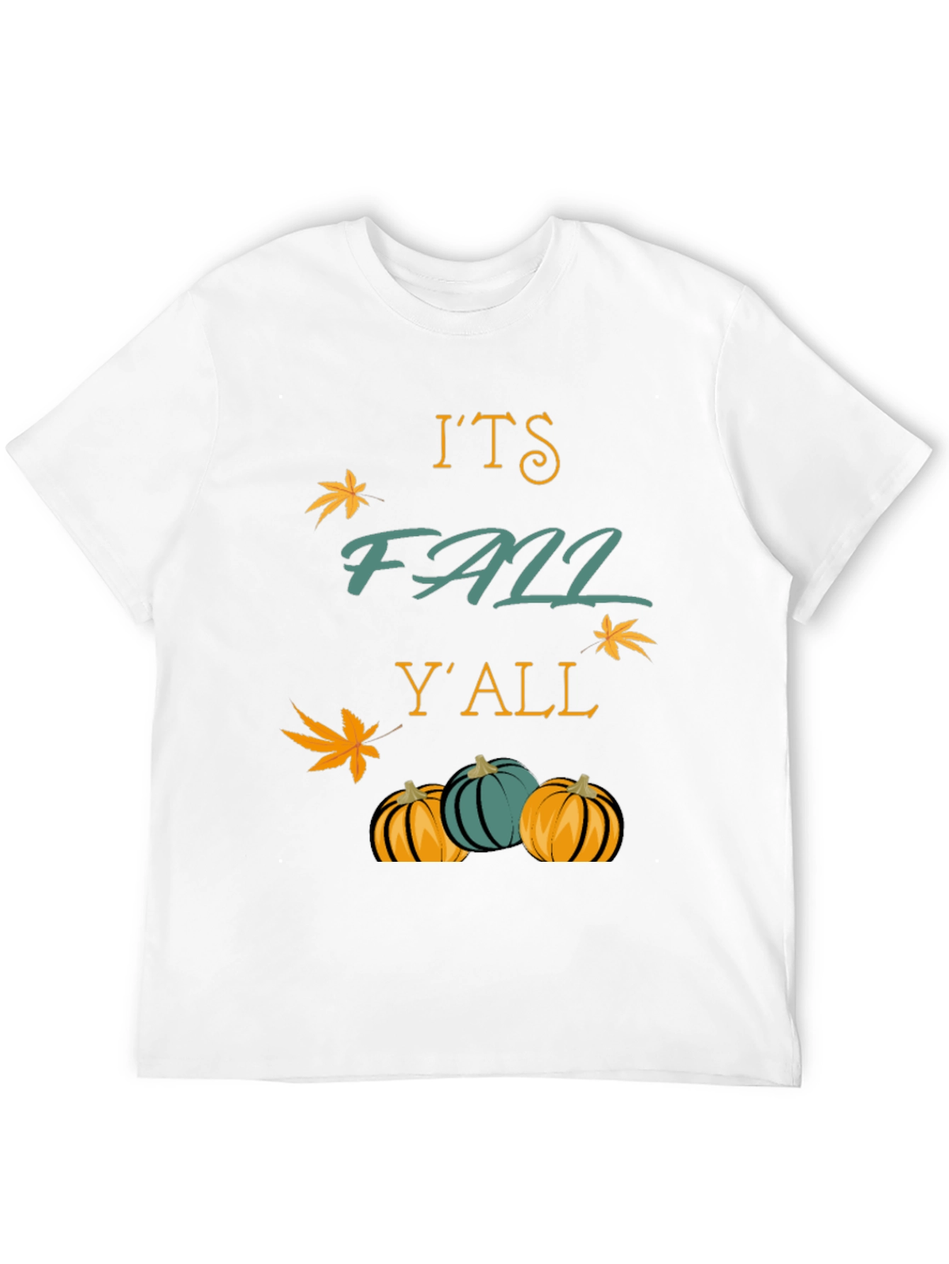 Black It's Fall Y'all T-Shirt Autumn Pumpkins Maple Leaf view 12