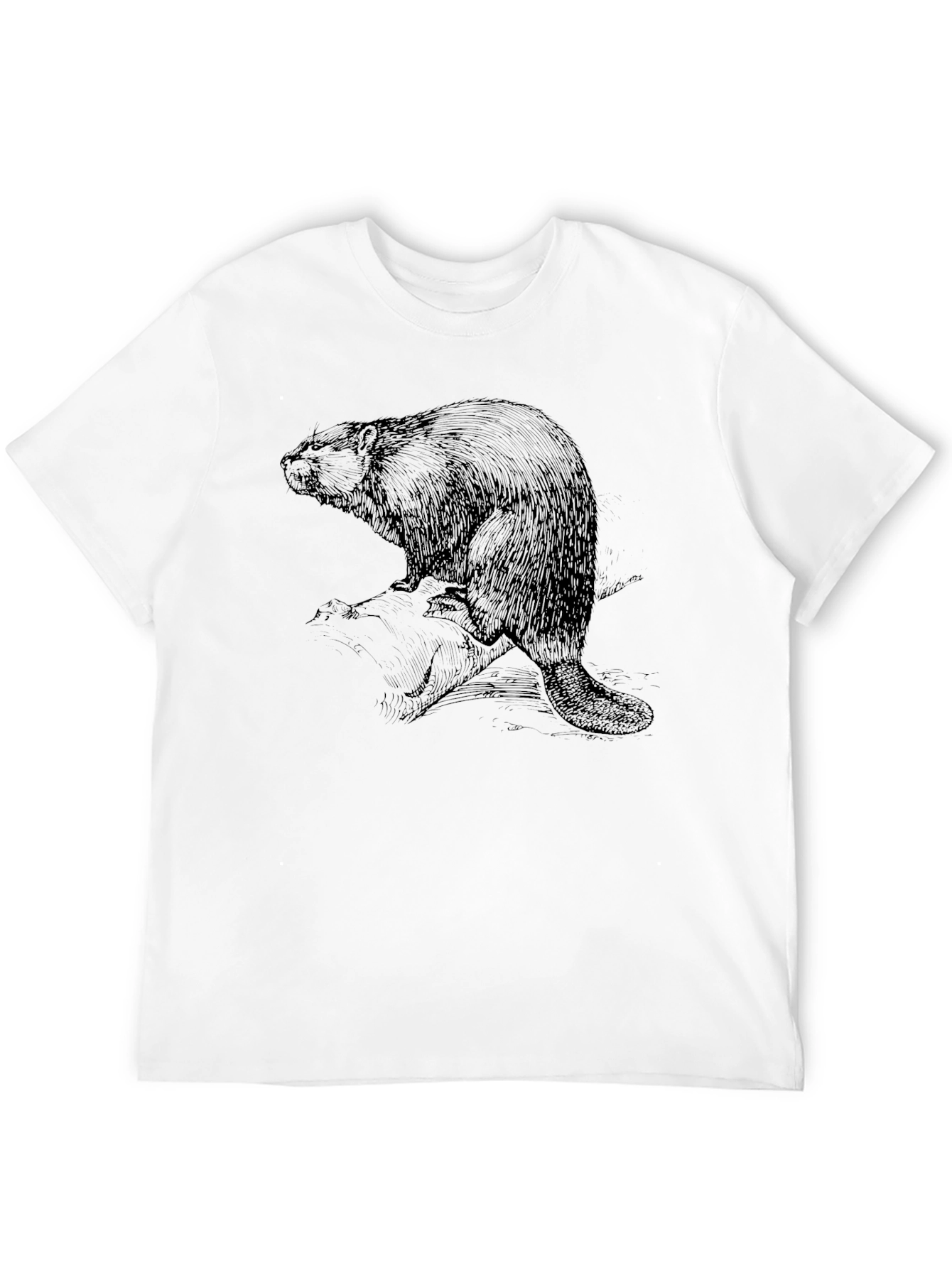 Black Beaver Graphic Tee - Black Cotton Blend view 12