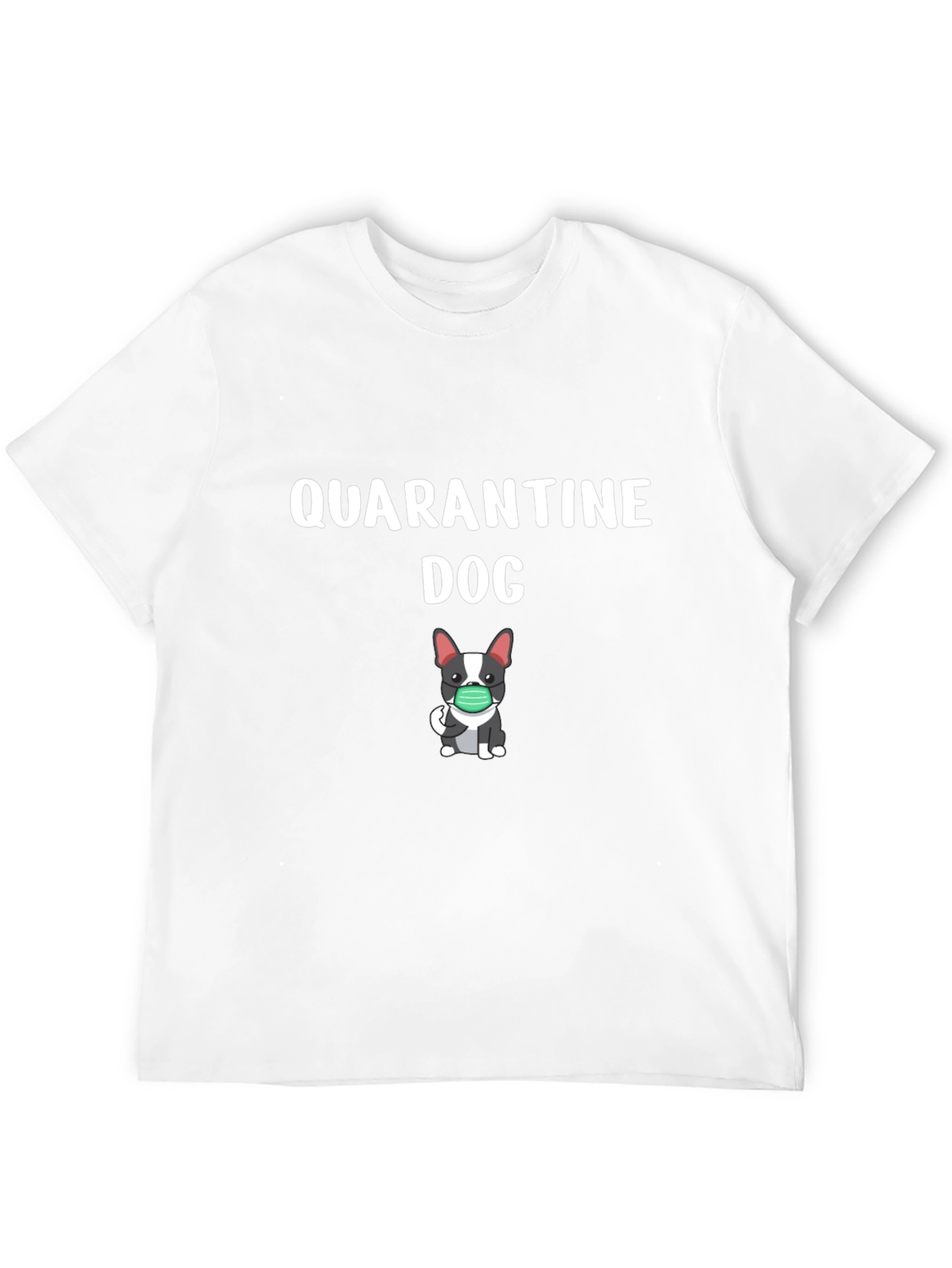 Black Quarantine Dog Graphic Tee - Unisex Black T-Shirt view 12