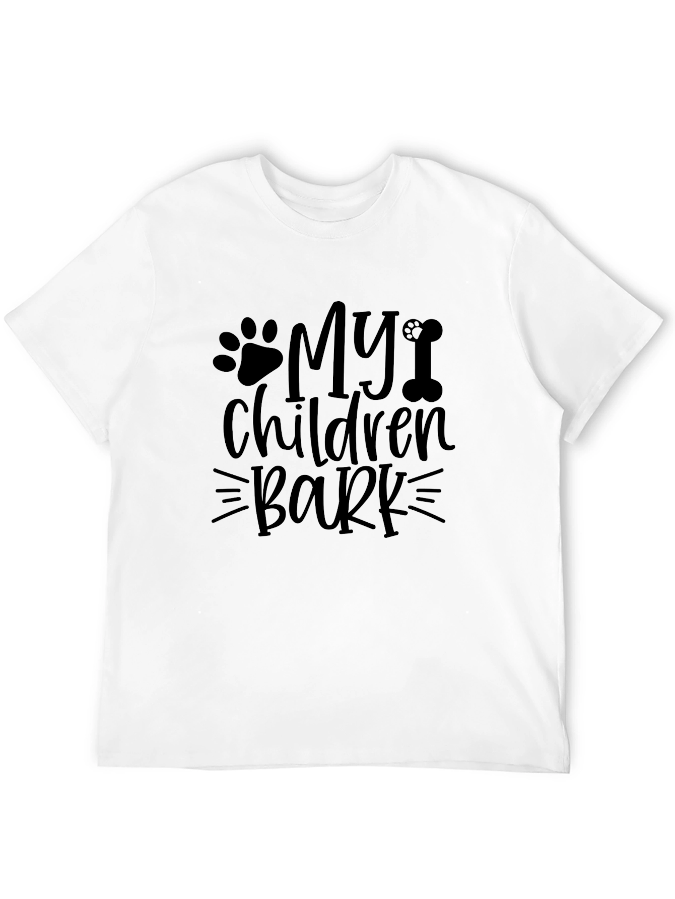 Black My Children Bark Funny Pet Lover T-Shirt view 12