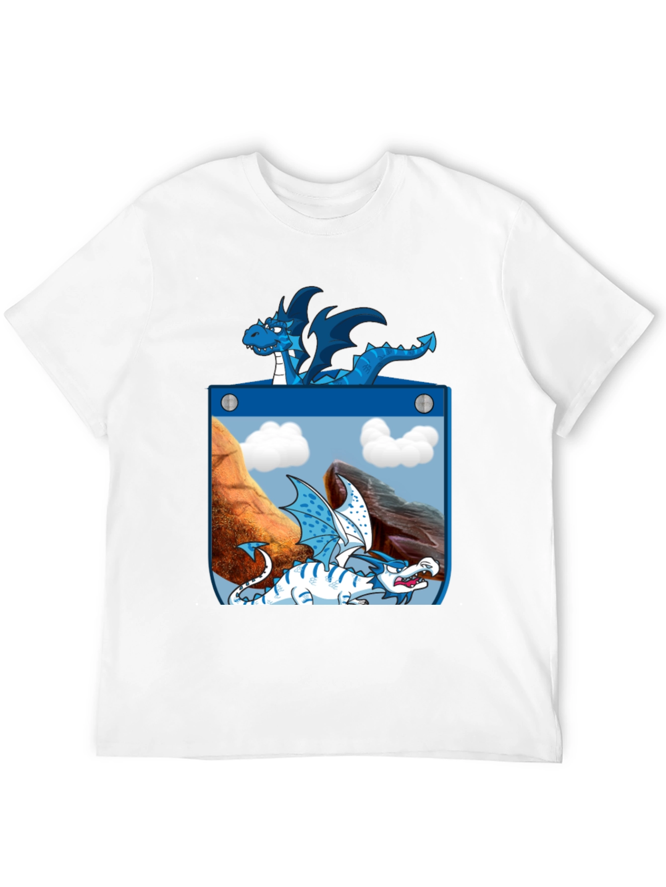 Black Dragon Pocket Graphic Tee - Fantasy Creature Design view 12