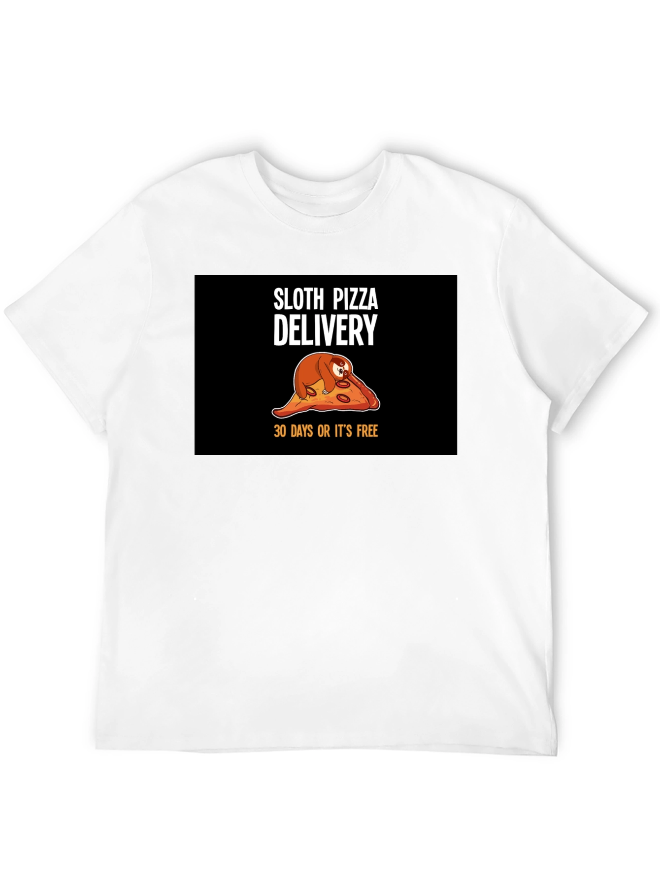 Black Sloth Pizza Delivery T-Shirt - Funny, Unique Design view 12