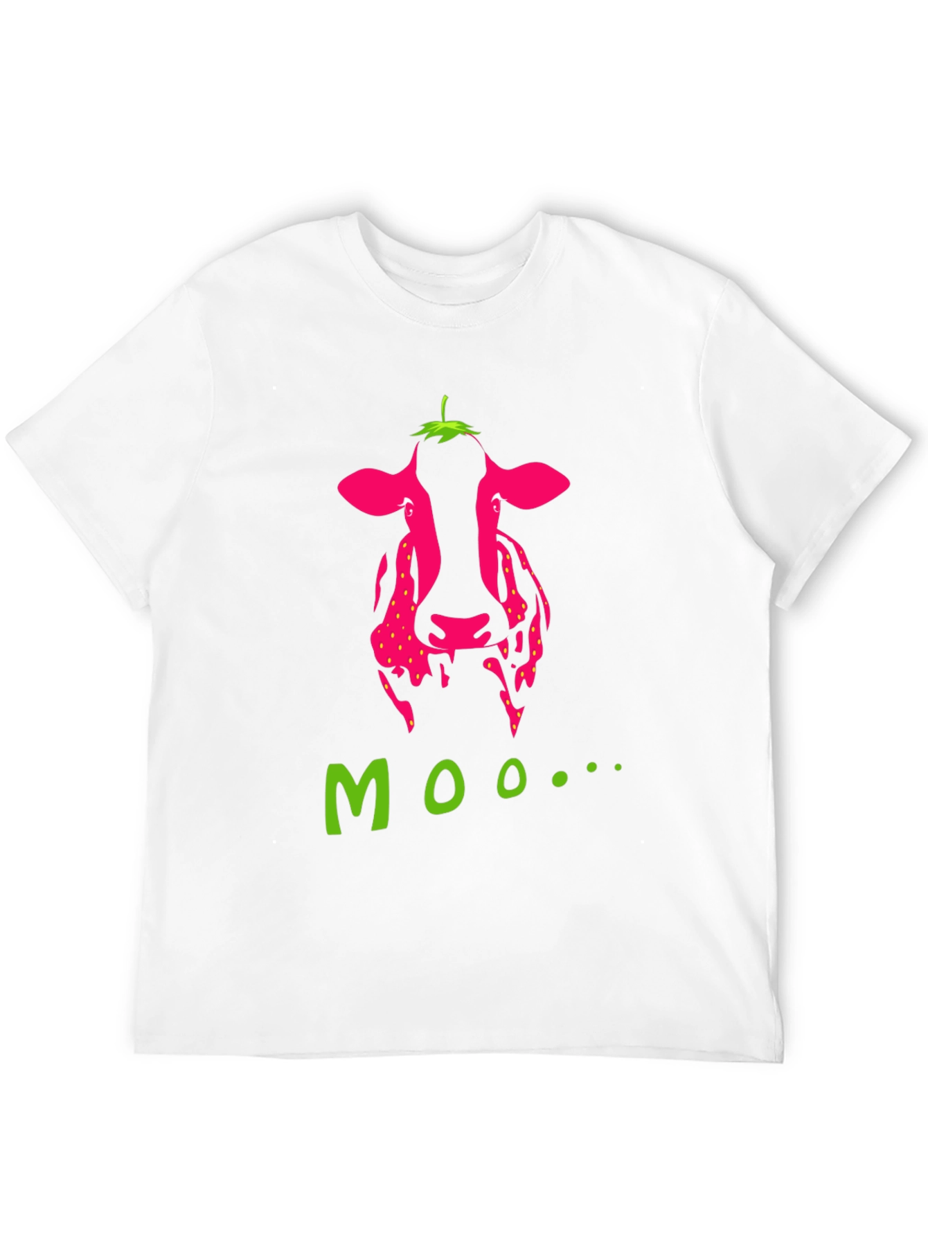 Black Strawberry Cow Moo Graphic T-Shirt - Novelty Tee view 12