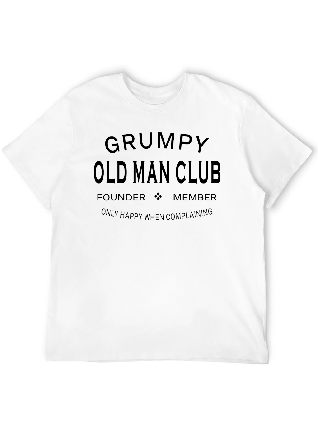 Black Grumpy Old Man Club Tee - Funny Sarcastic Humor view 12