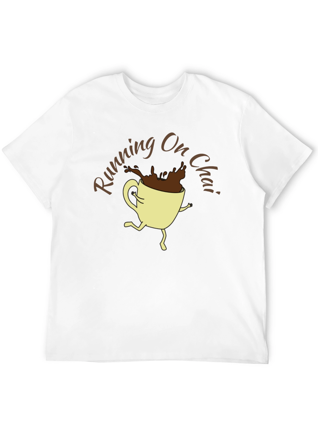 Running On Chai Graphic T-Shirt - Coffee Lover Tee - 12