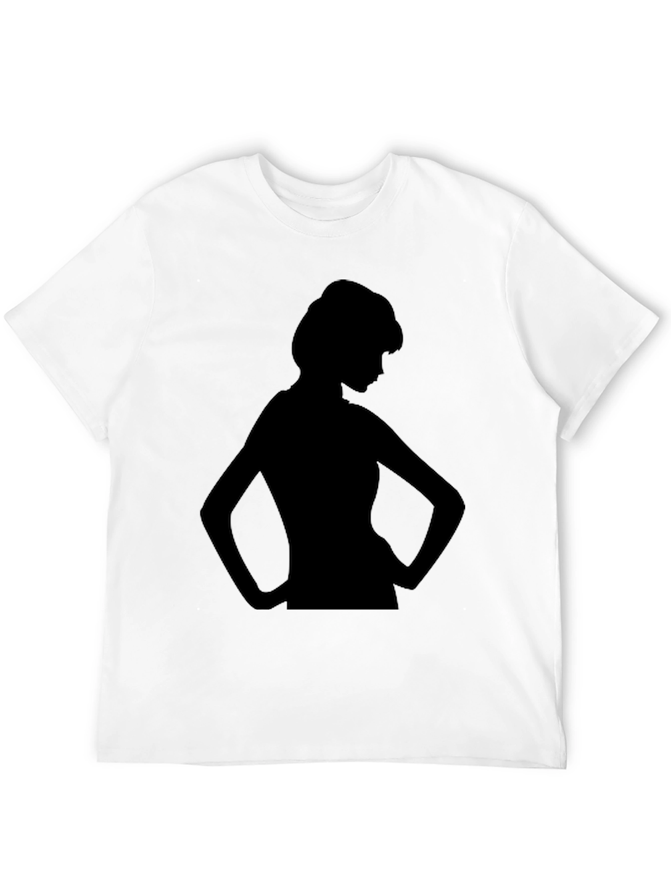 Black Silhouette Woman Graphic Tee - Black view 12