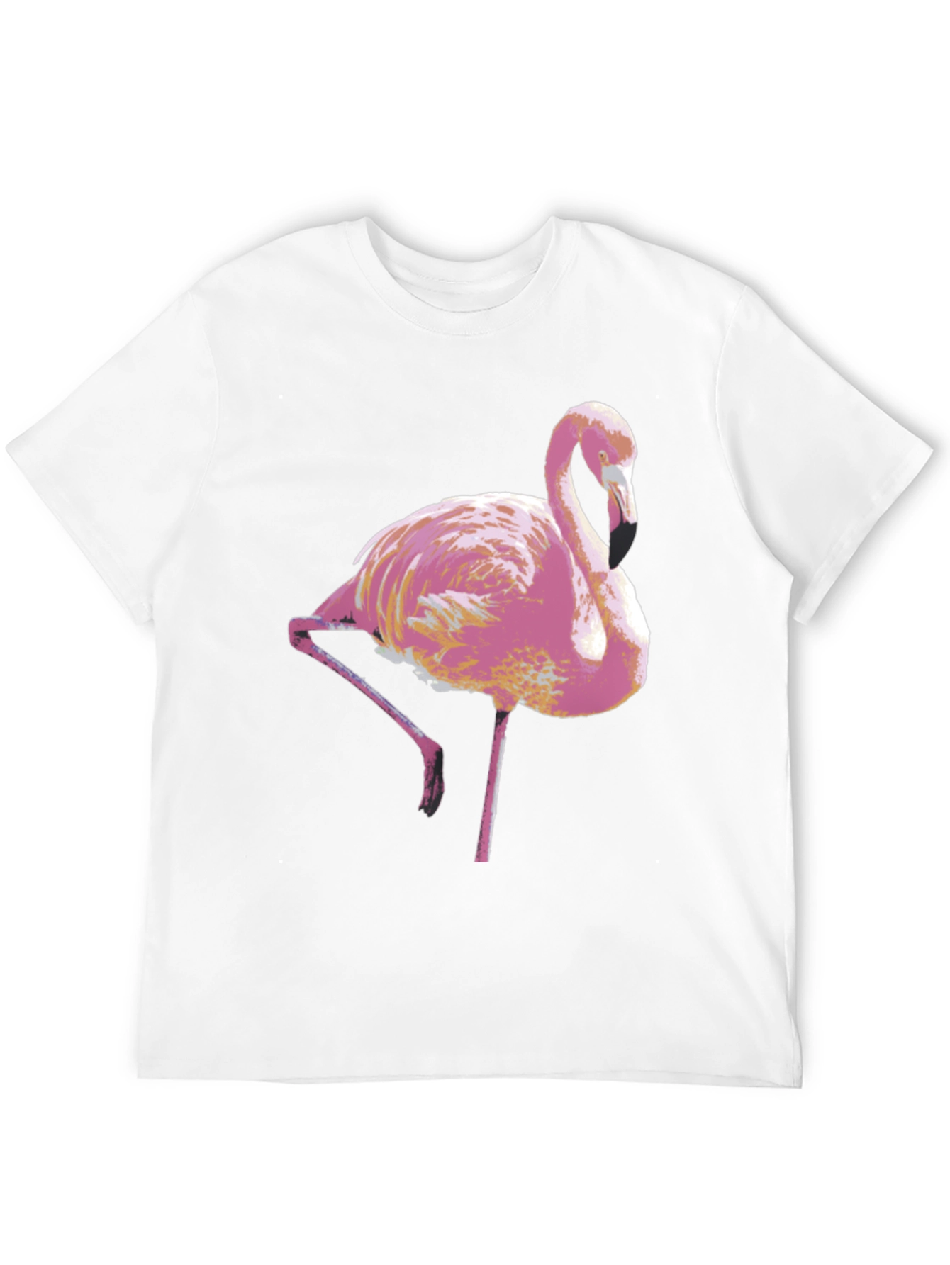 Black Pink Flamingo Graphic Tee - Stylish Men's T-Shirt view 12