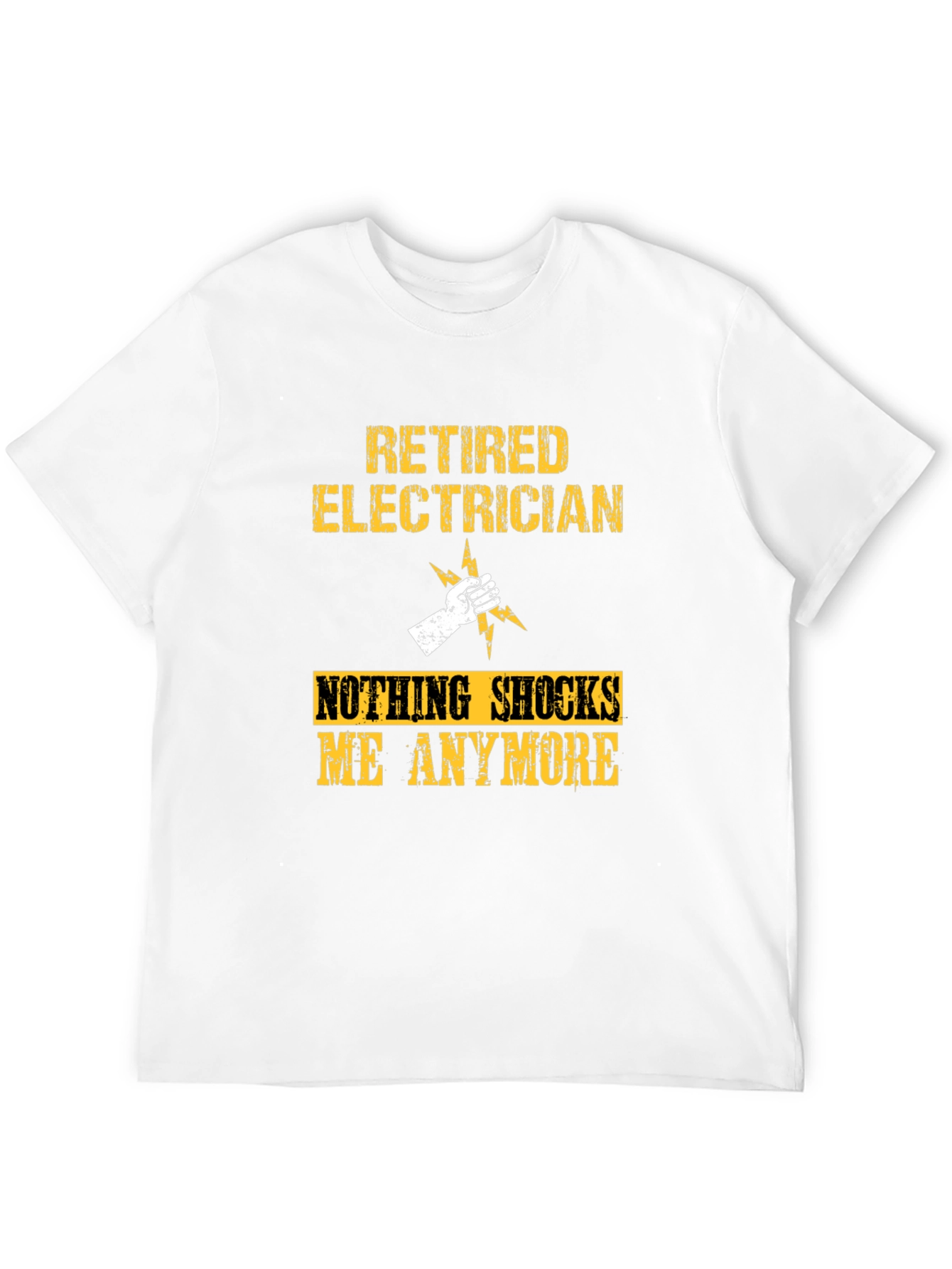 Black Retired Electrician T-Shirt - Nothing Shocks Me Anymore view 12