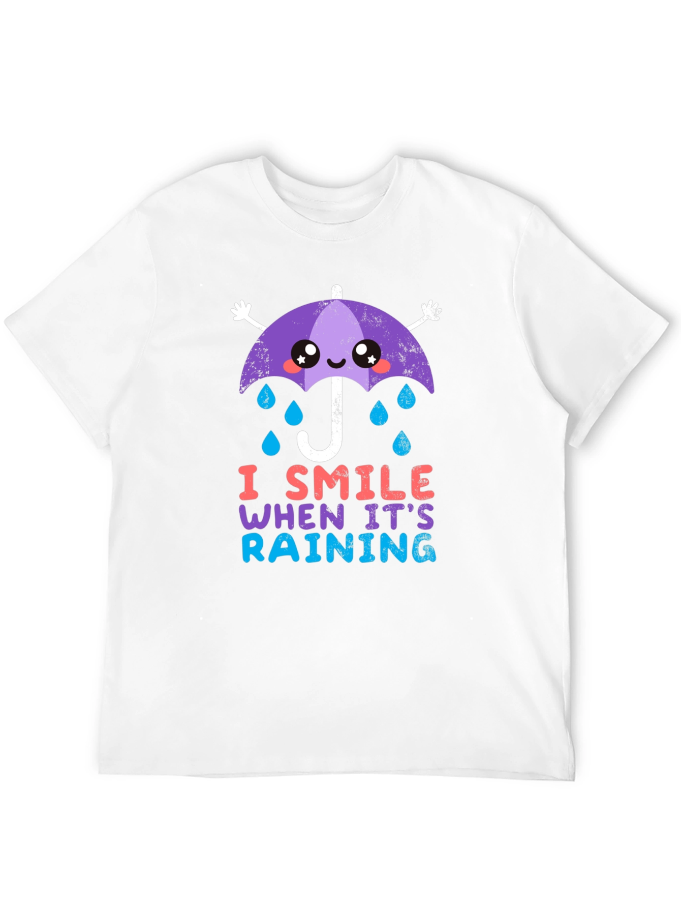 Black I Smile When It's Raining T-Shirt view 12