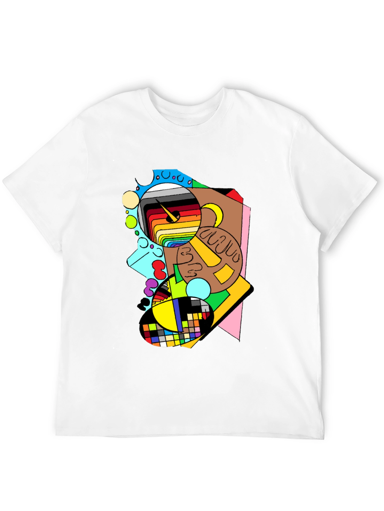 Black Abstract Graphic Print Black T-Shirt view 12