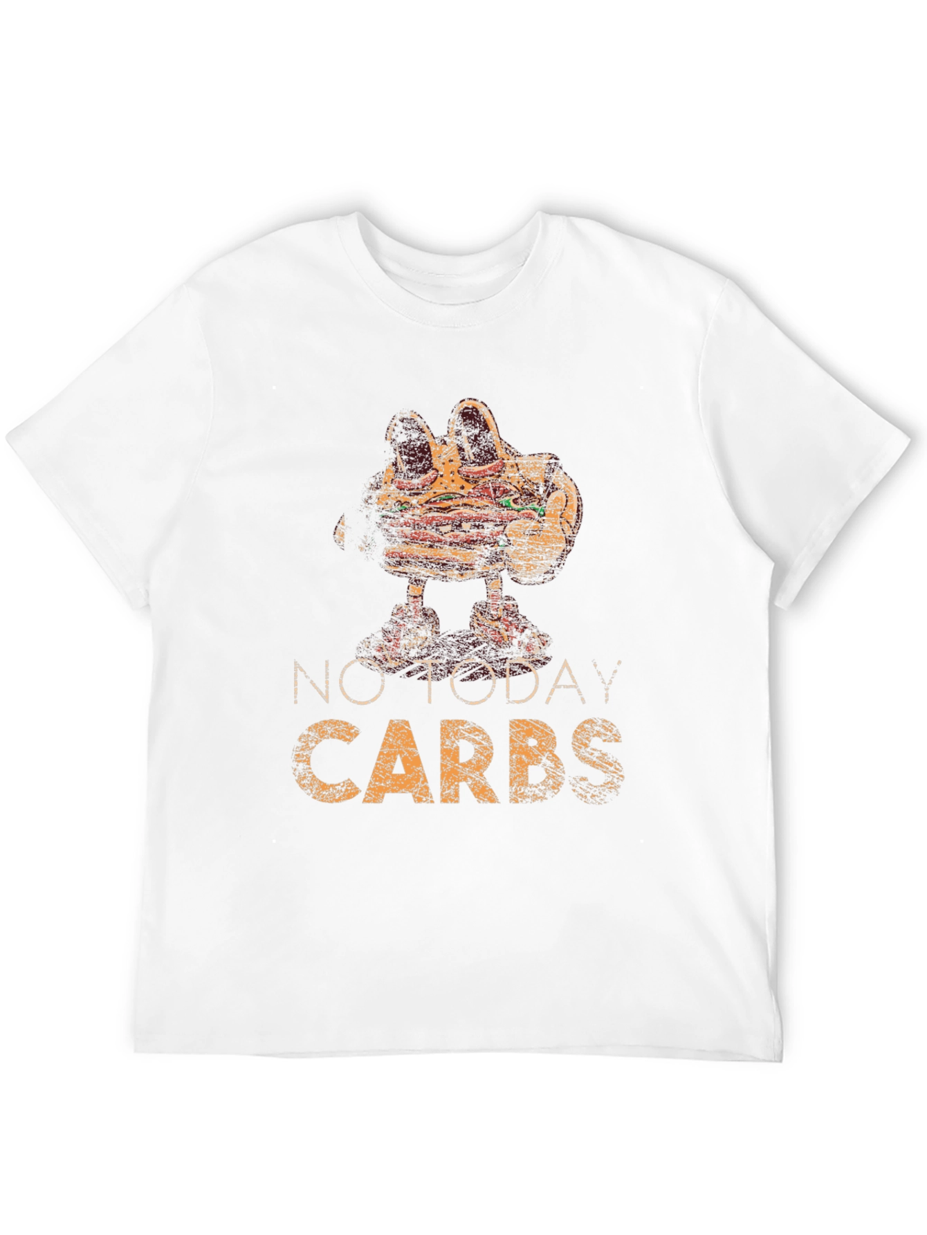 Black No Today Carbs Graphic Tee Funny Diet T-Shirt view 12