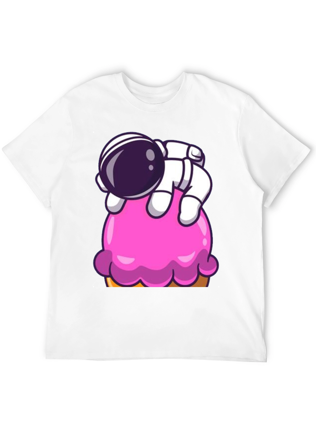 Black Astronaut Ice Cream Graphic Tee view 12