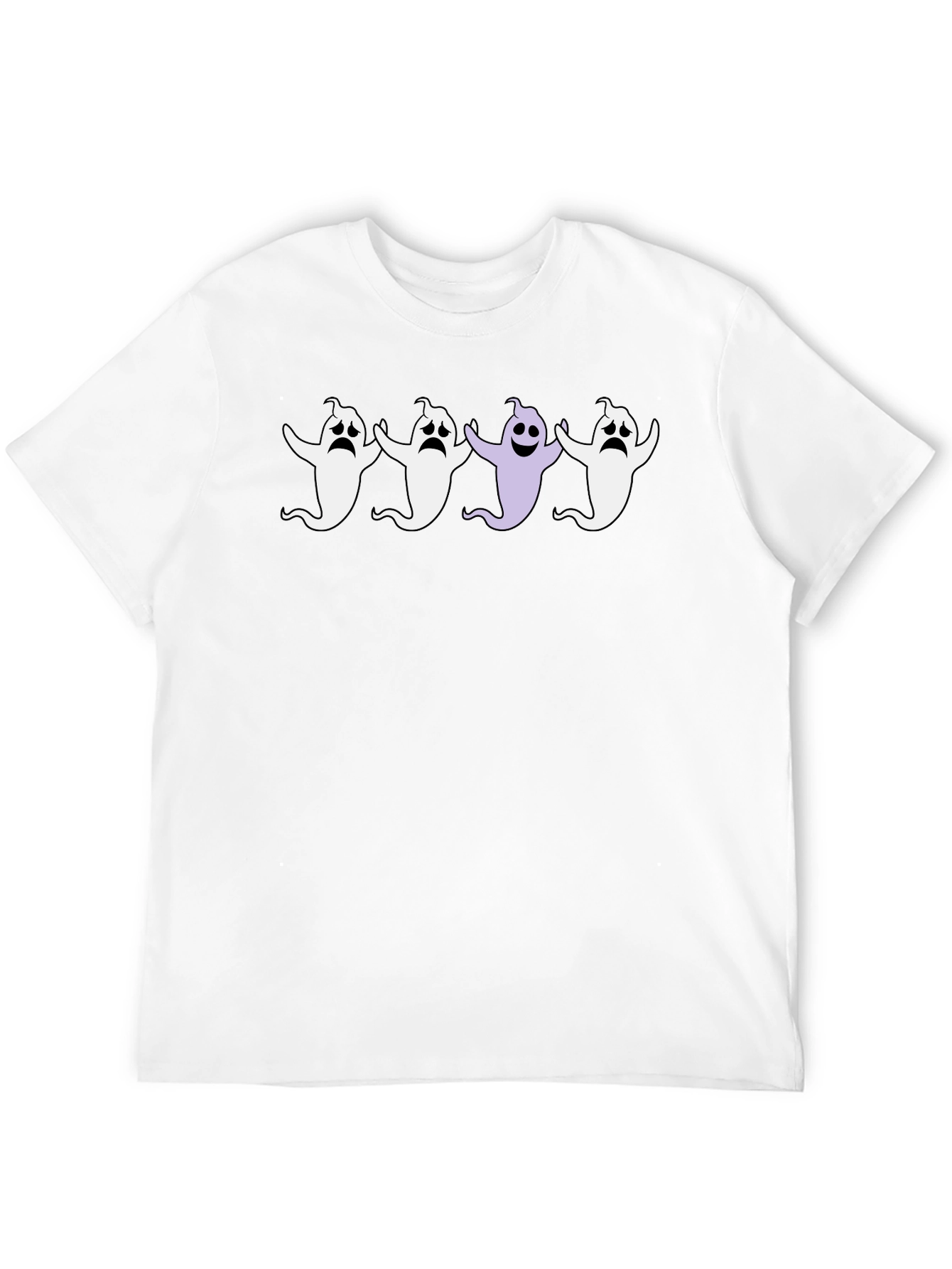 Black Spooky Ghost T-Shirt - Halloween Party Ready! view 12