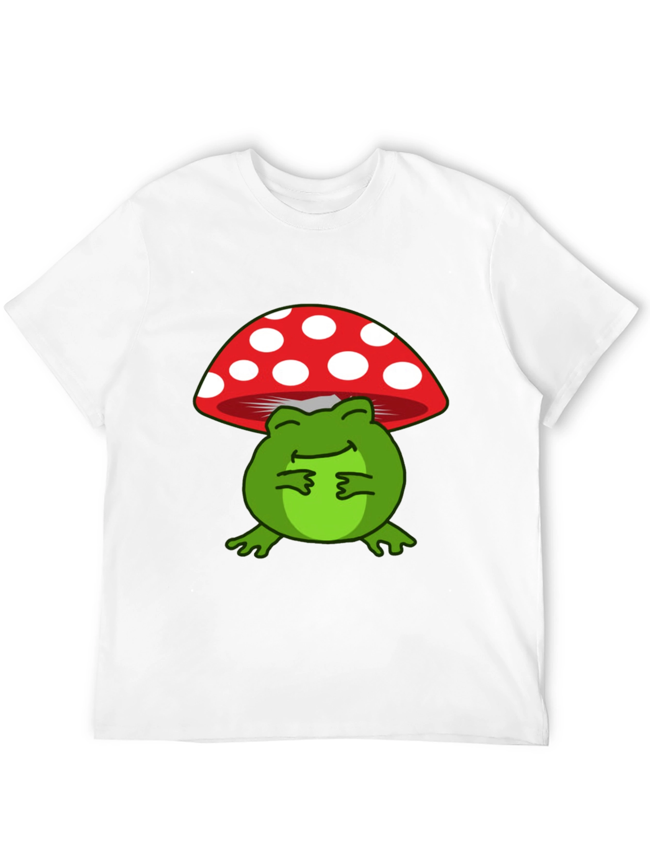 Black Frog Under Mushroom T-Shirt view 12