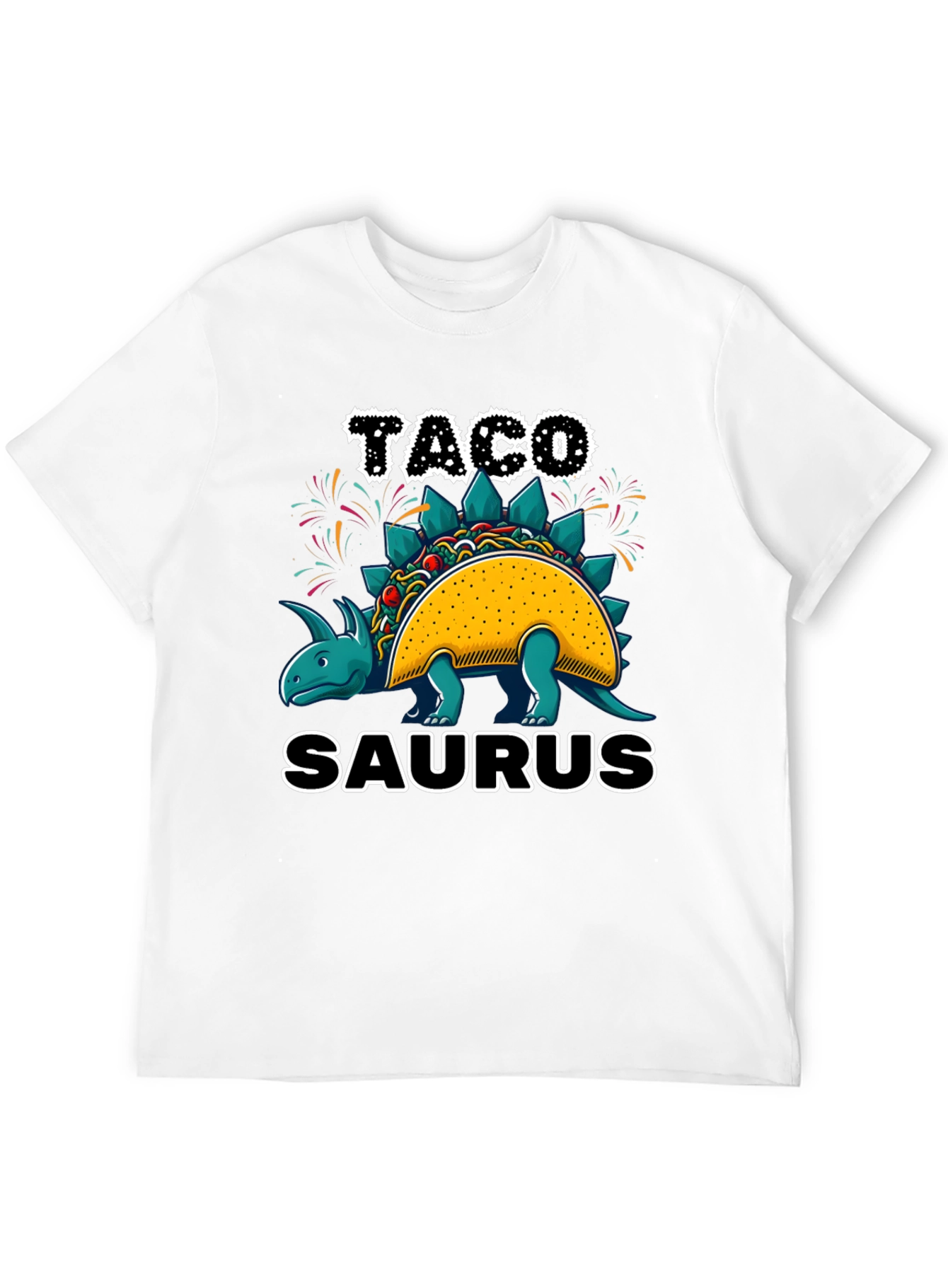 Black Taco-Saurus Black T-Shirt view 12