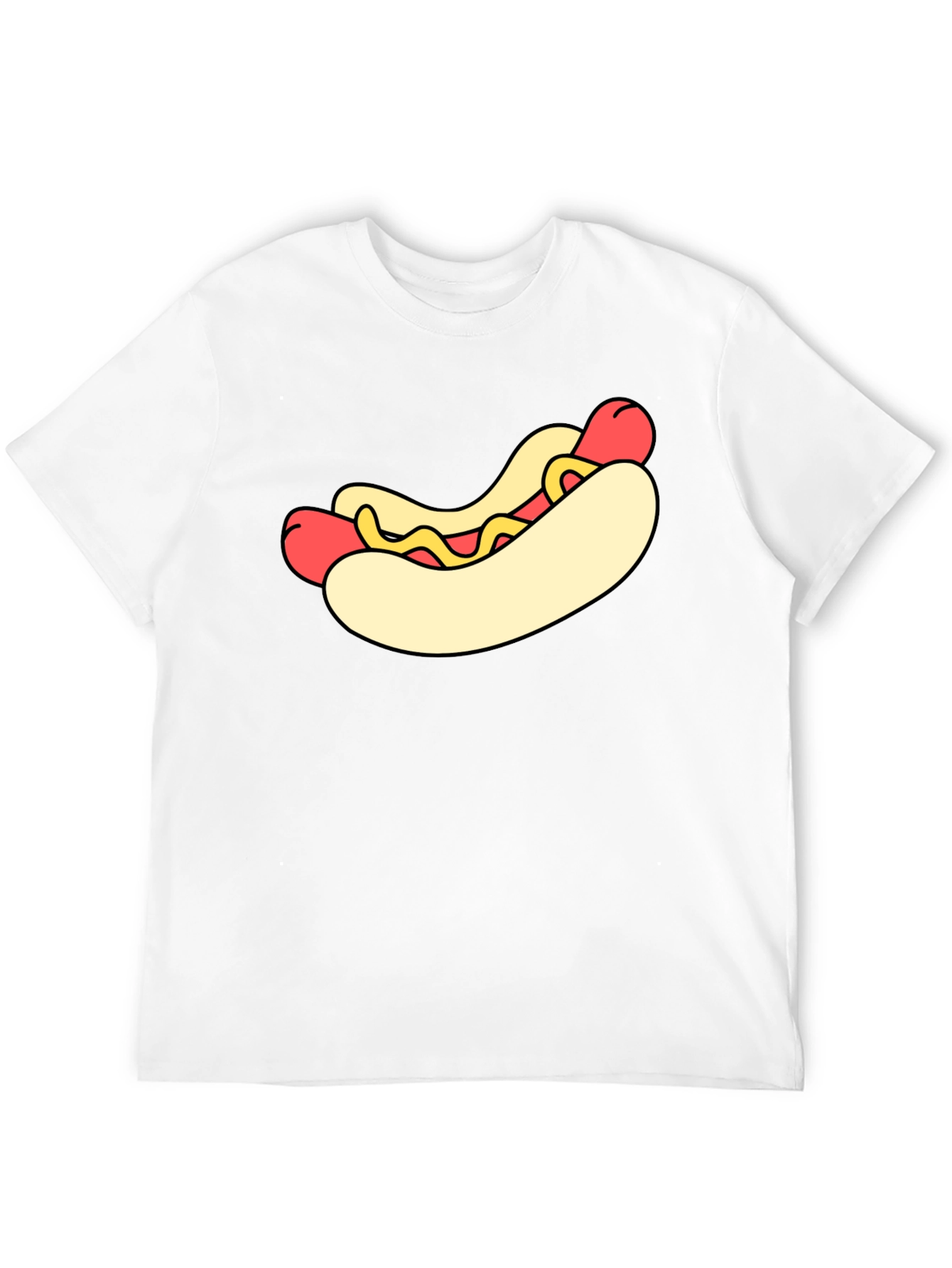 Black Hot Dog Graphic Black T-Shirt view 12